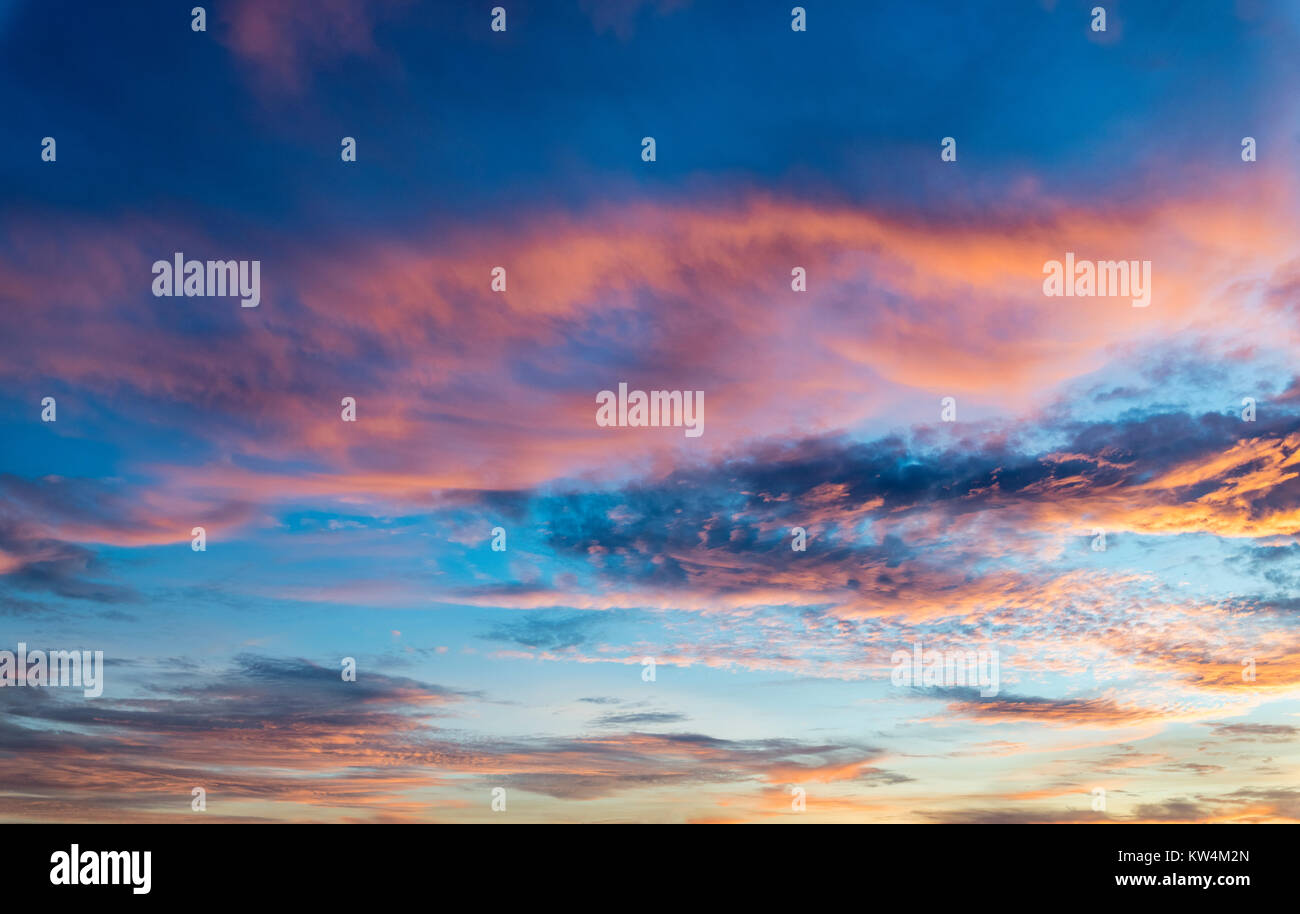 Sunset sky with clouds Stock Photo - Alamy