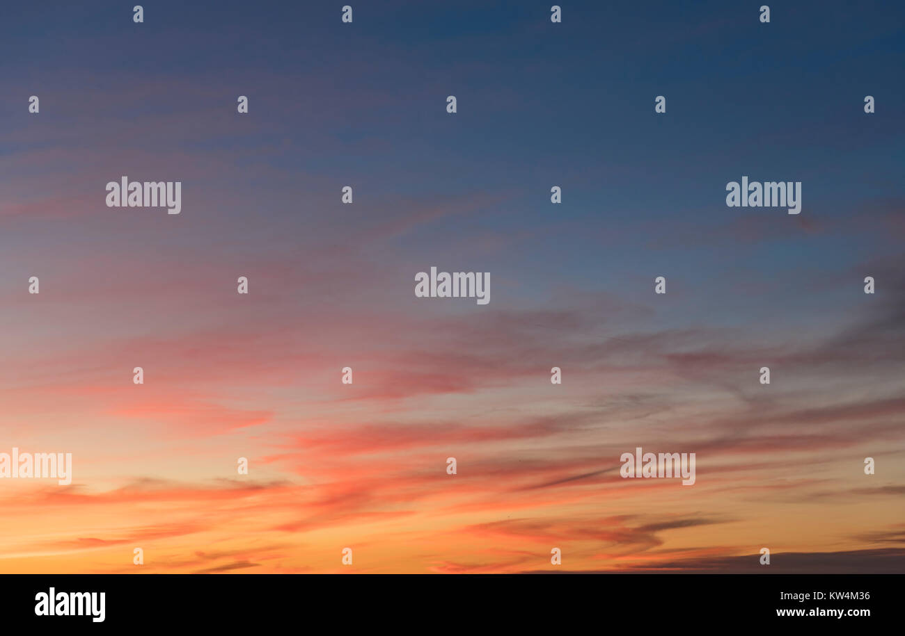 Sunset sky with clouds Stock Photo - Alamy