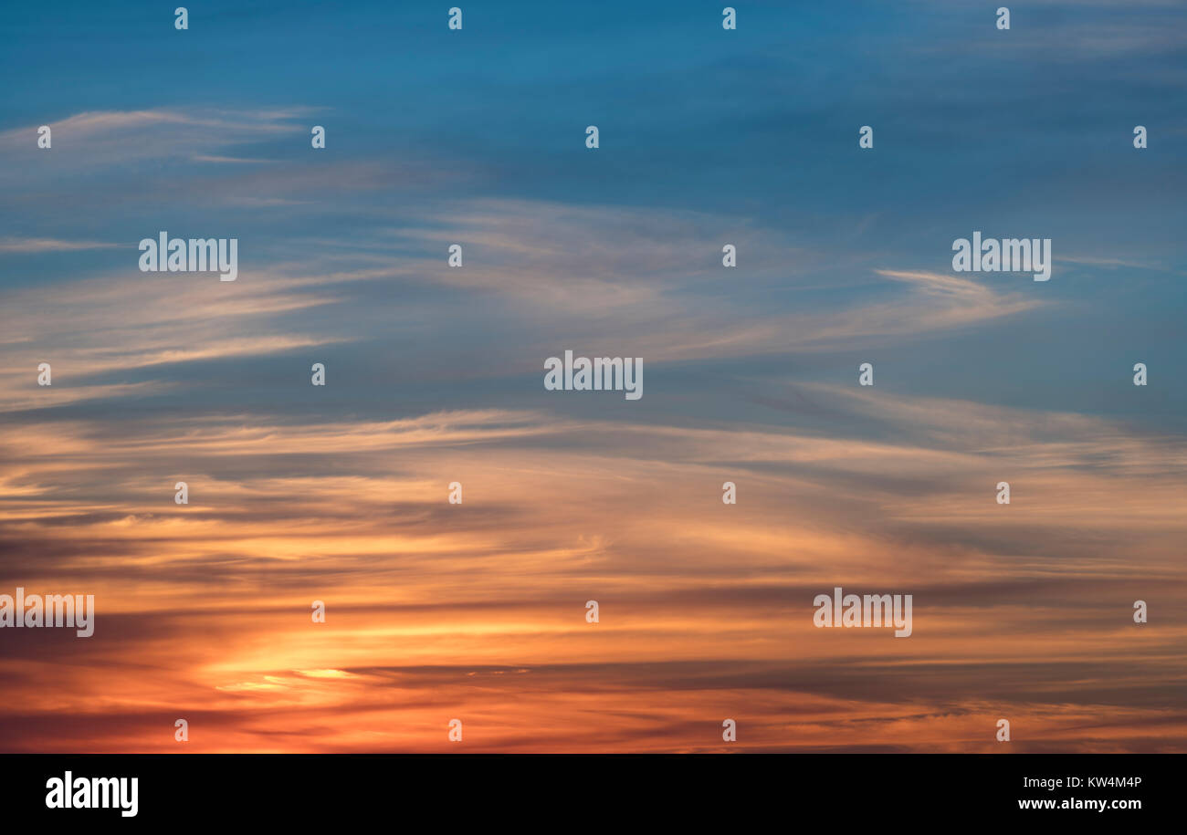 Sunset sky with clouds Stock Photo - Alamy