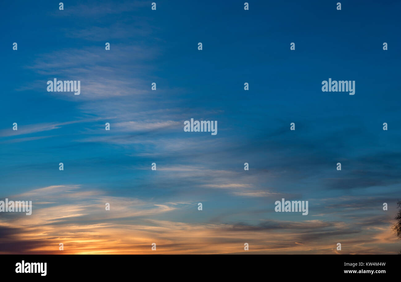Sunset sky with clouds Stock Photo - Alamy