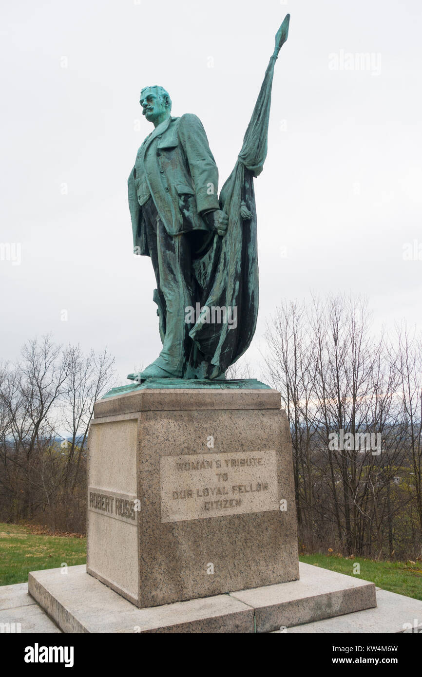Robert Ross statue Troy NY Stock Photo Alamy