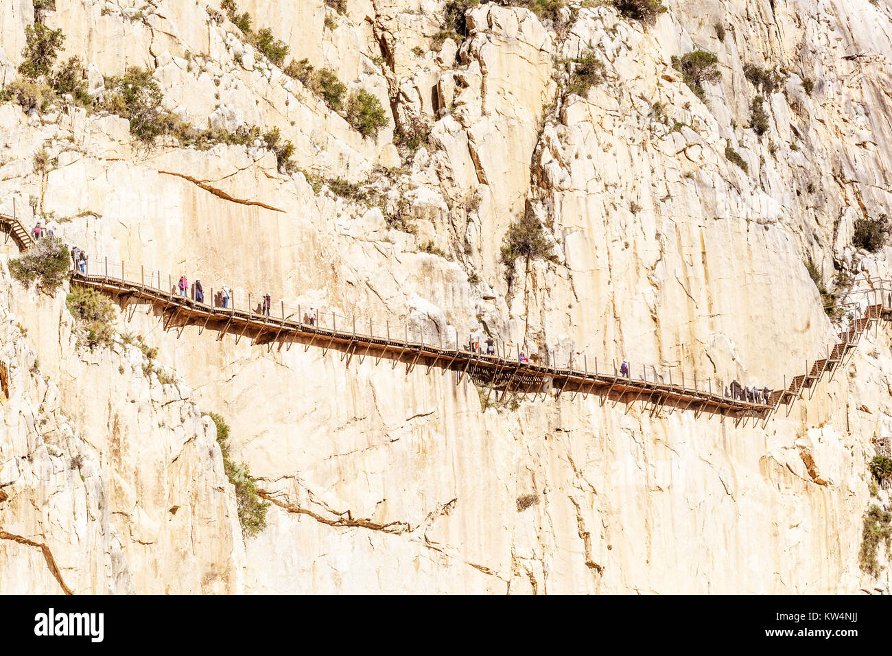 El Caminito del Rey or King's little pathway. El Chorro. Andalucia, Spain Stock Photo