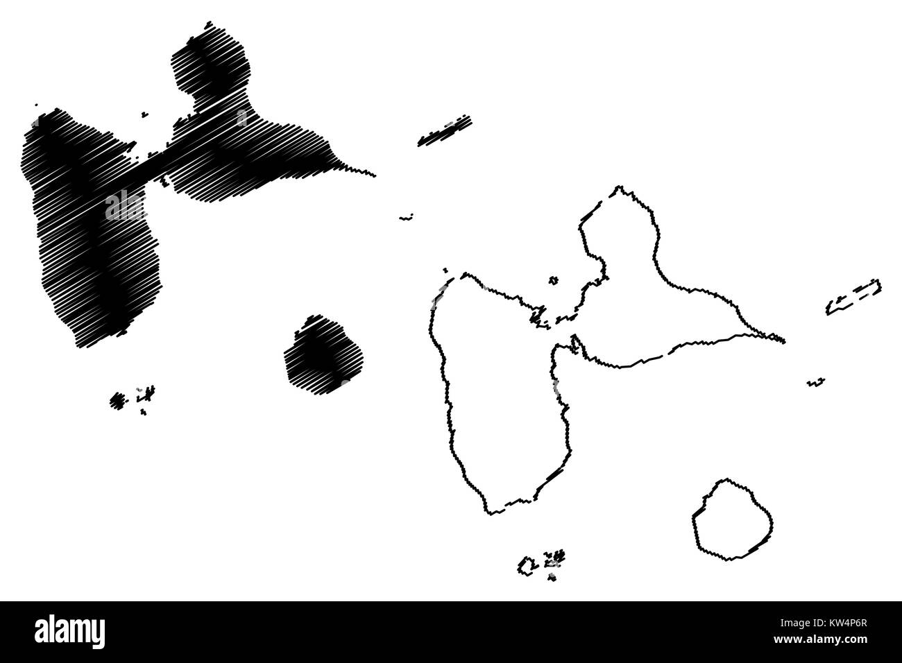 Guadeloupe Map High Resolution Stock Photography And Images Alamy