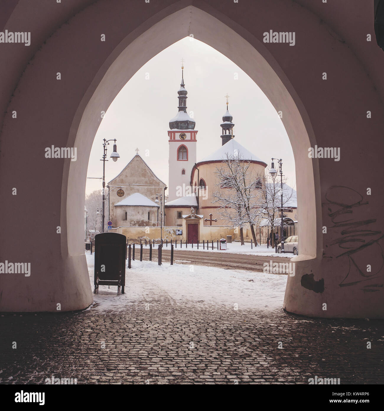Brandys nad Labem - Stara Boleslav - Saint Wenceslas basilica and St Kliment church (national cultural landmarks), Czech republic Stock Photo