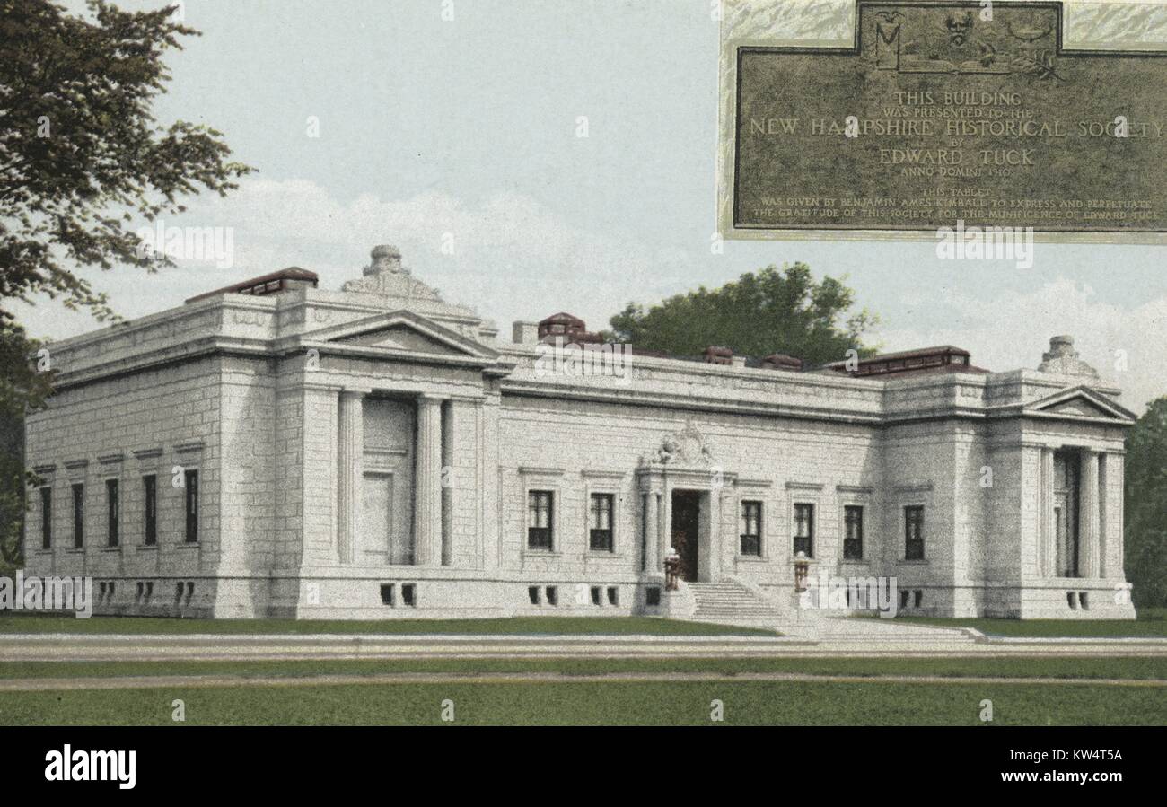 Postcard of the exterior of the New Hampshire Historical Society