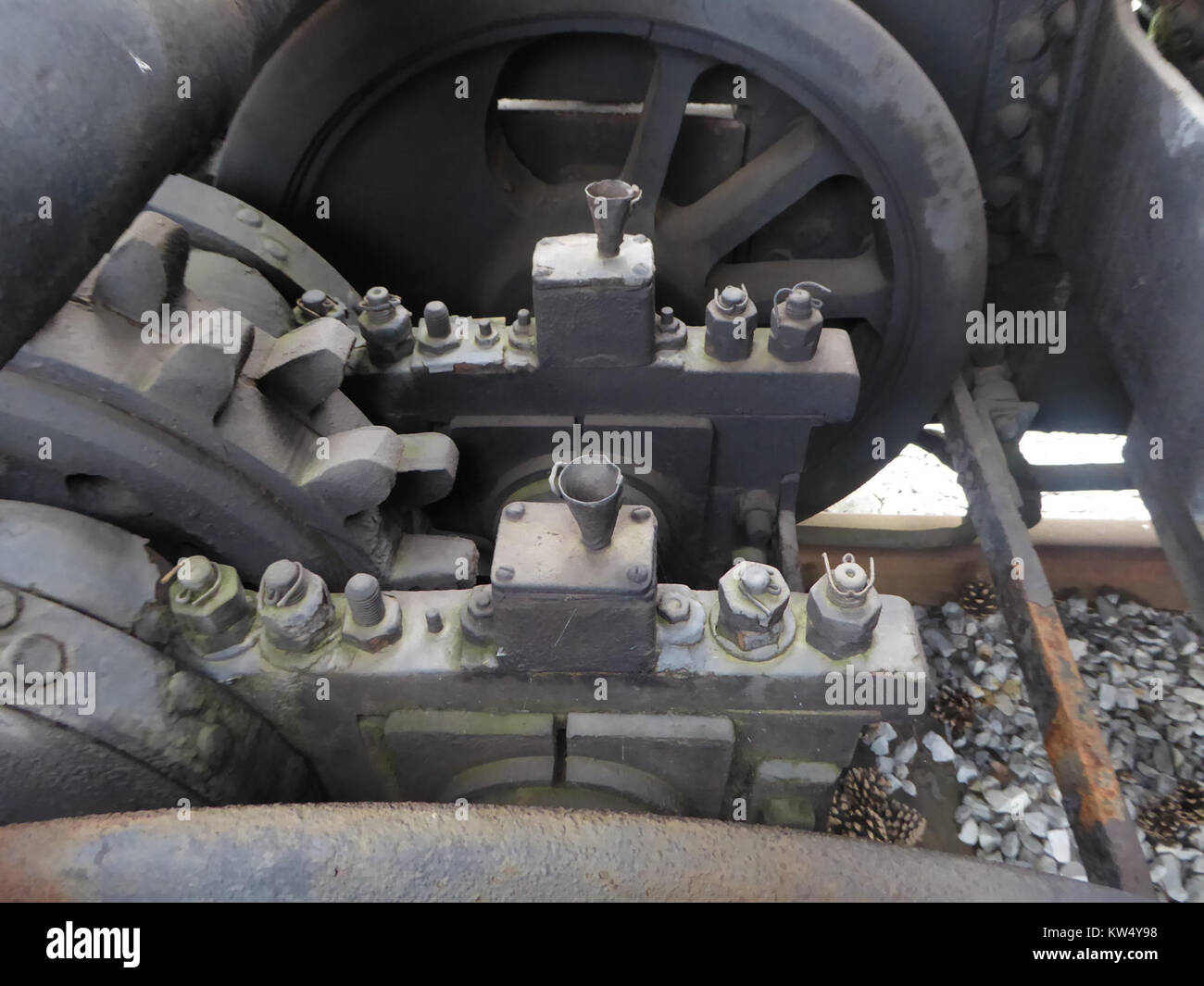 Steam Engine Axel Parts of a steam locomotive hi-res stock photography and images - Alamy