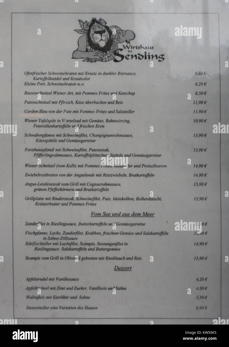 Local menu hi-res stock photography and images - Alamy