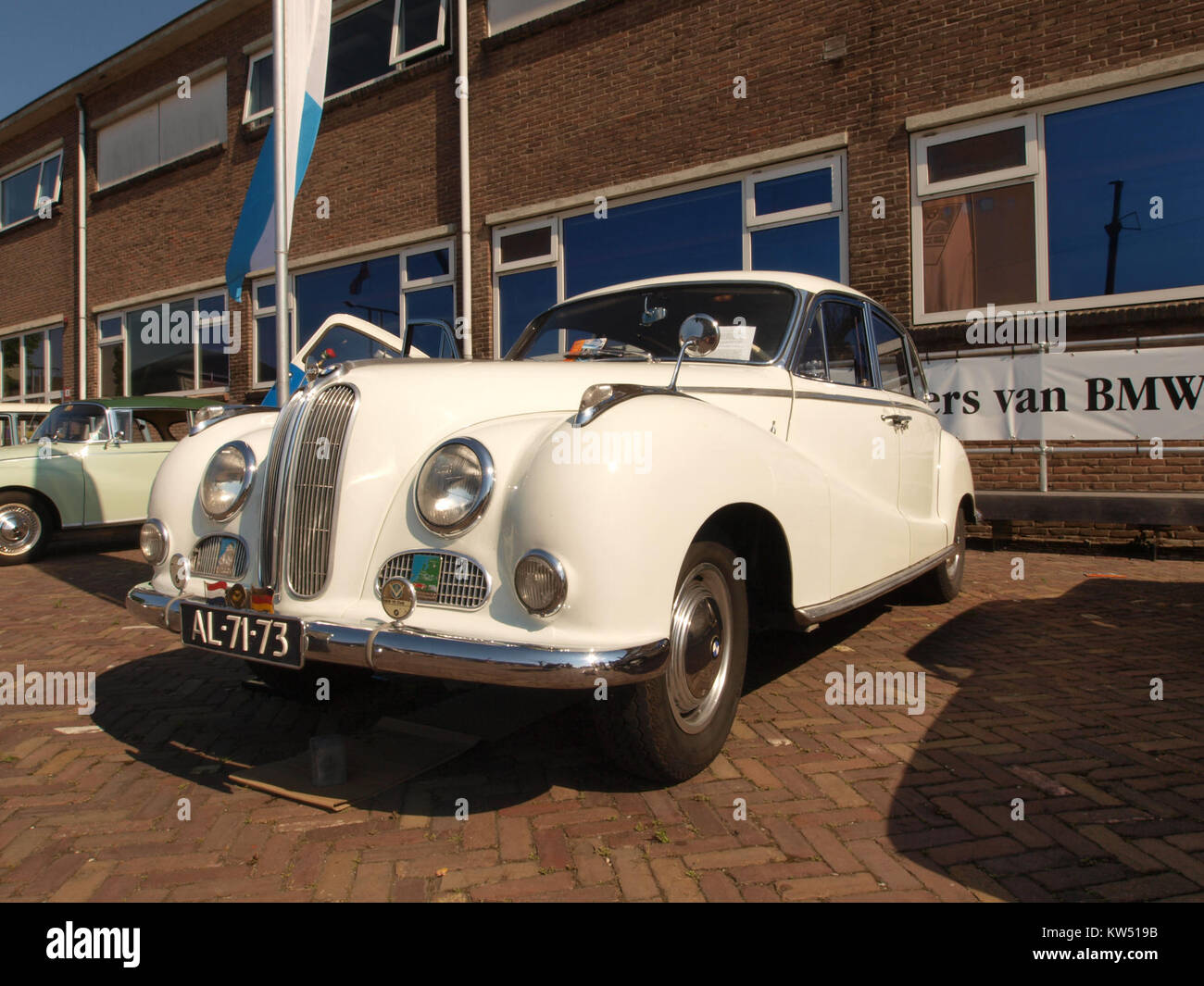 The BMW 502 3.2L, a luxury car from 1962, is shown in this image with ...