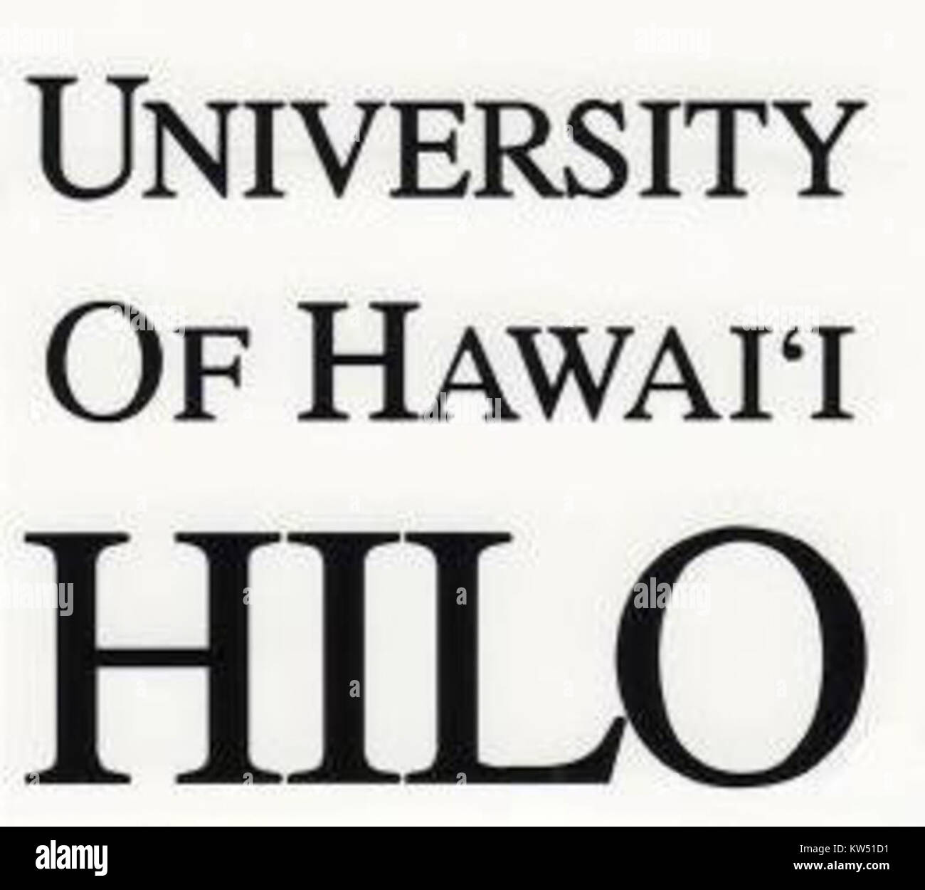 UH Hilo nameplate Stock Photo Alamy
