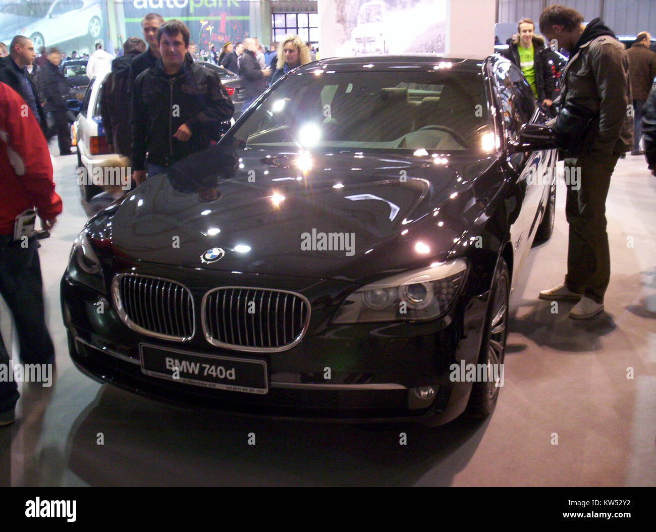 BMW 730d Sedan, F01 type code, with head-up display, HUD, navigation,  driver assistance systems, such as distance radar, Blind Stock Photo - Alamy