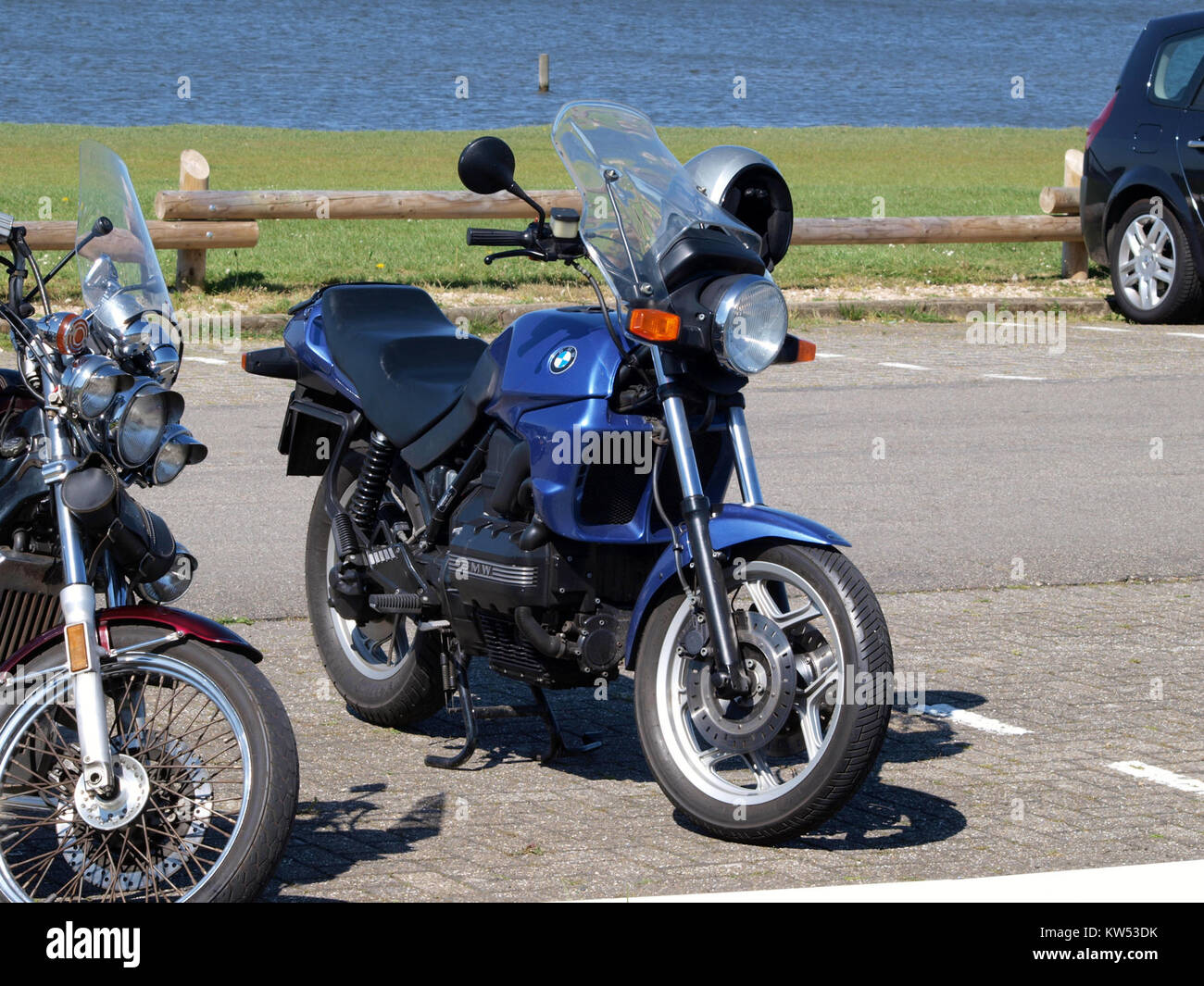 Blue BMW motorcycle Stock Photo - Alamy
