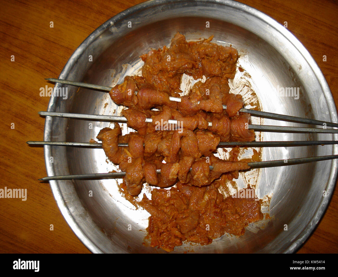 Bihari Kabab on Seekhs in sewing manner Stock Photo Alamy