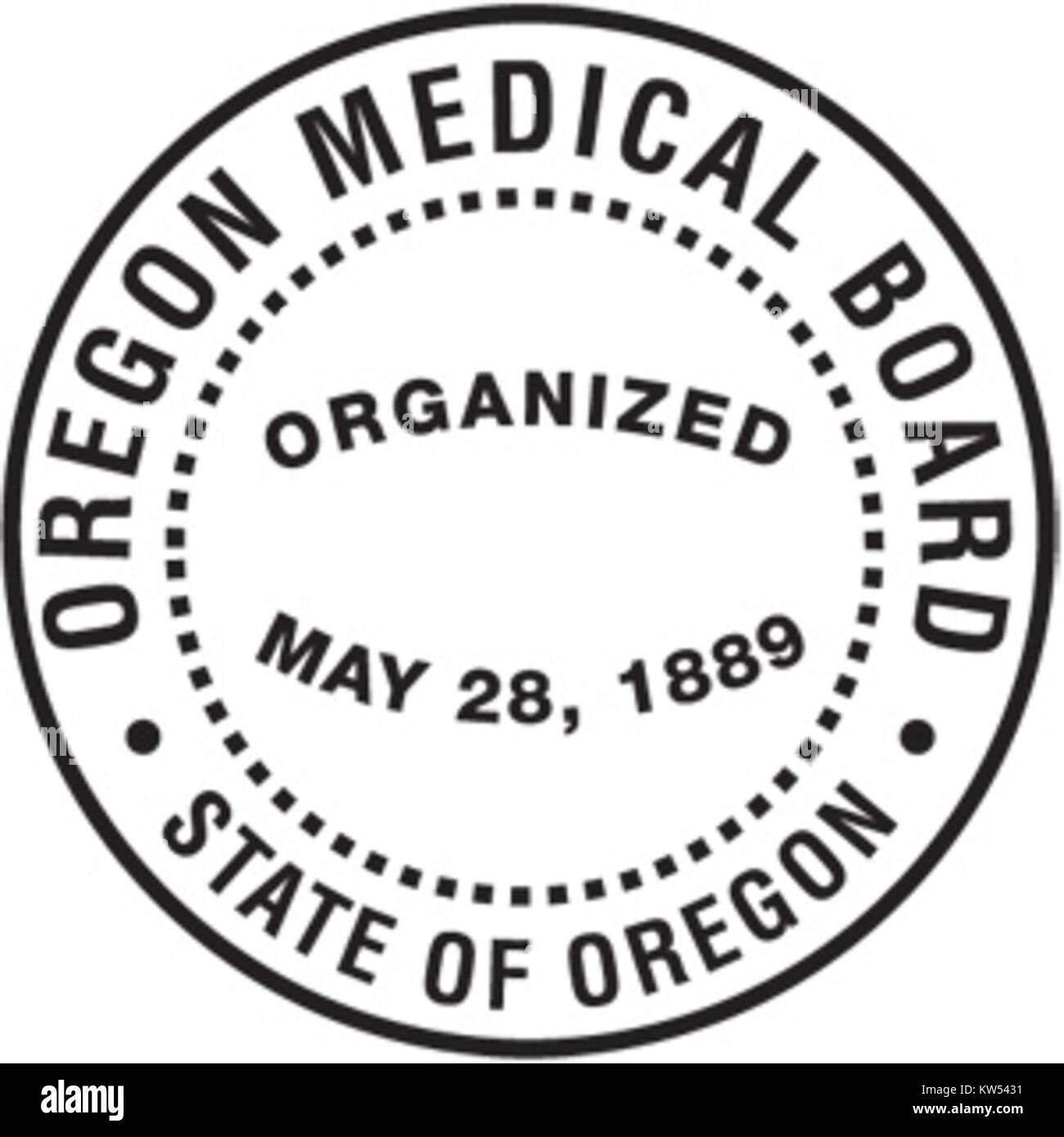 Seal of the Oregon Medical Board Stock Photo Alamy