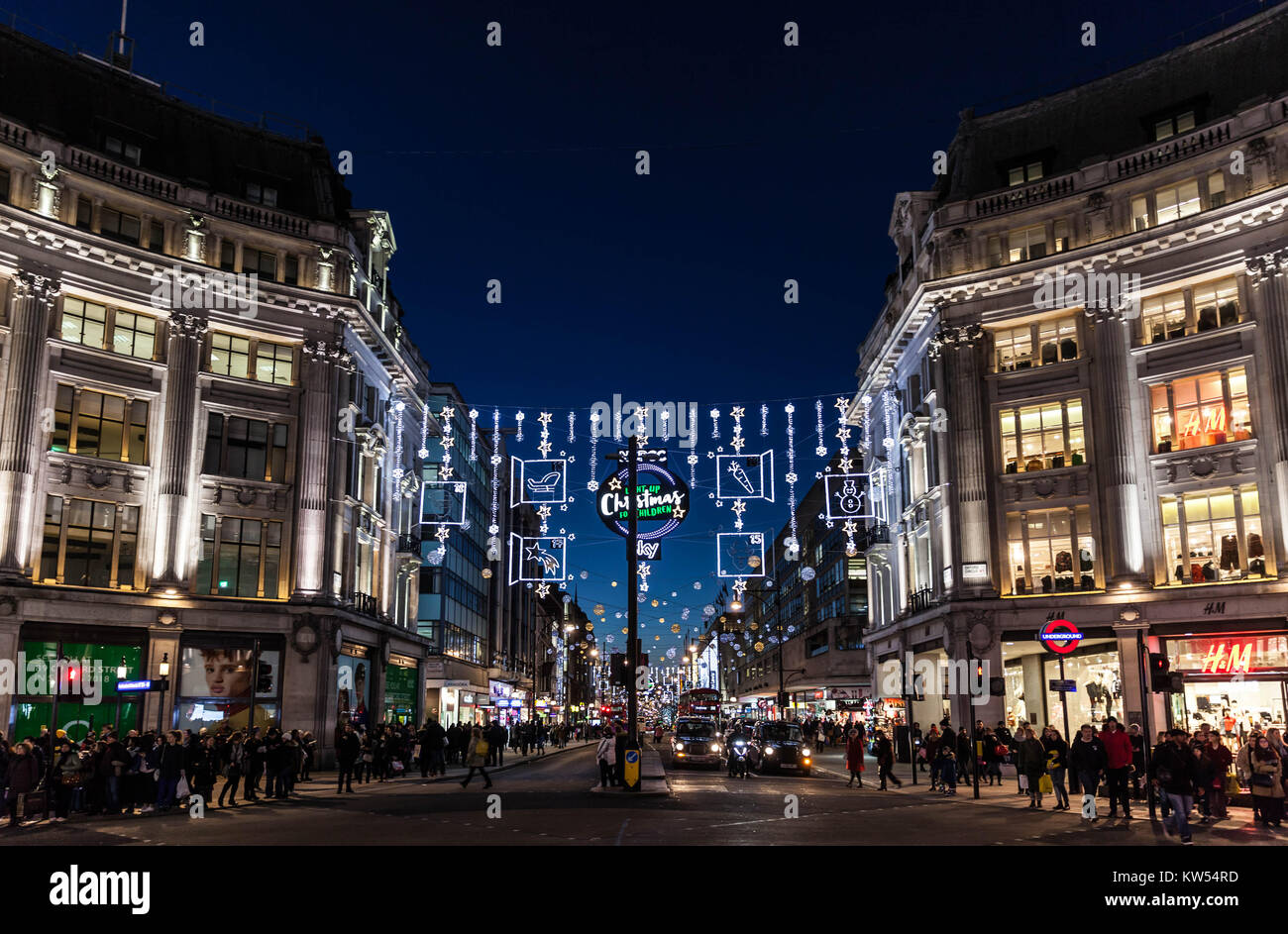 Oxford street christmas lights hires stock photography and images Alamy