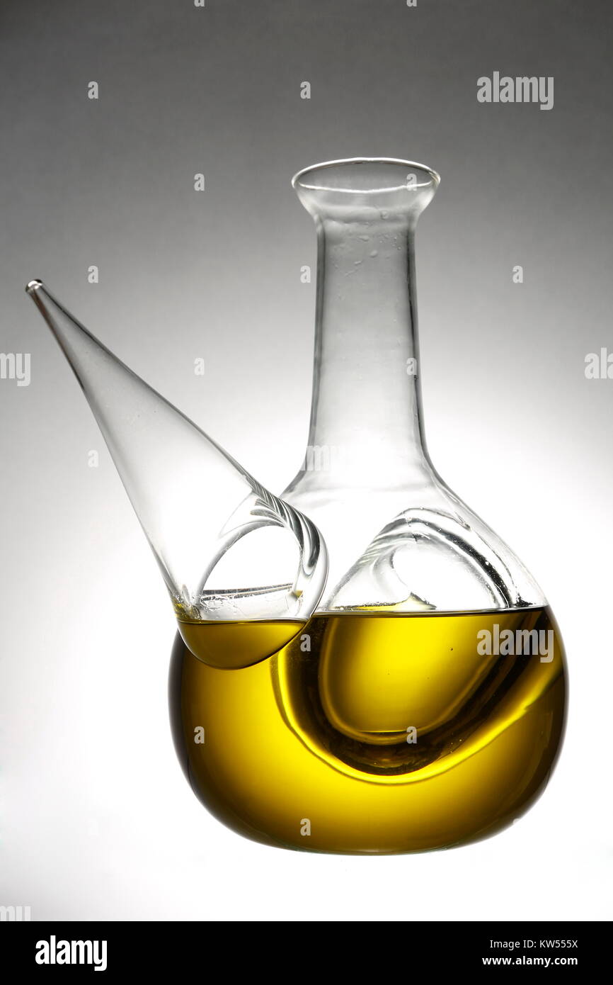Olive oil in a carafe, Stock Photo
