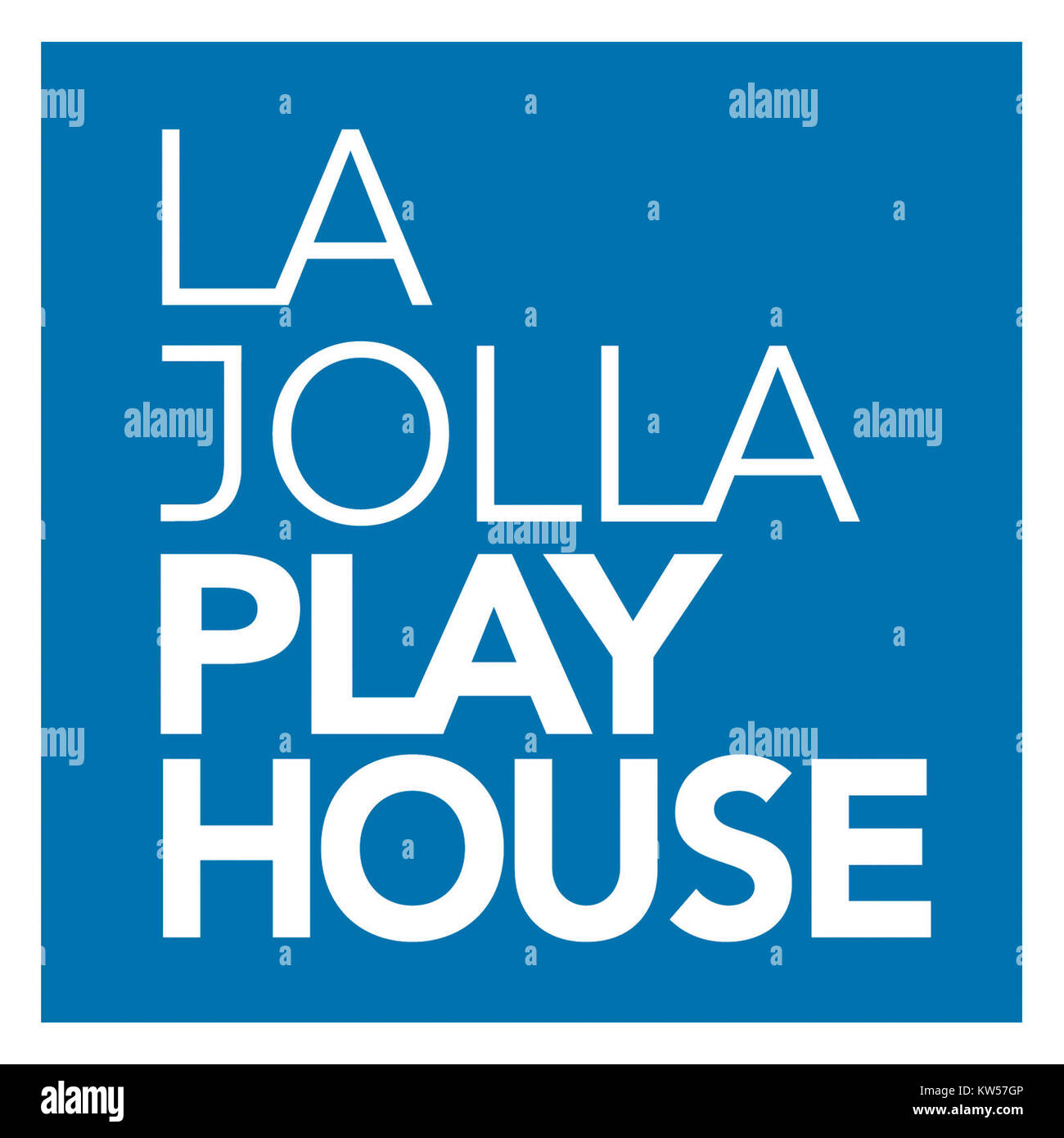 The La Jolla Playhouse logo represents one of California's prominent regional theatres. The Playhouse is known for its innovative productions and contributions to the American theatre scene. Stock Photo