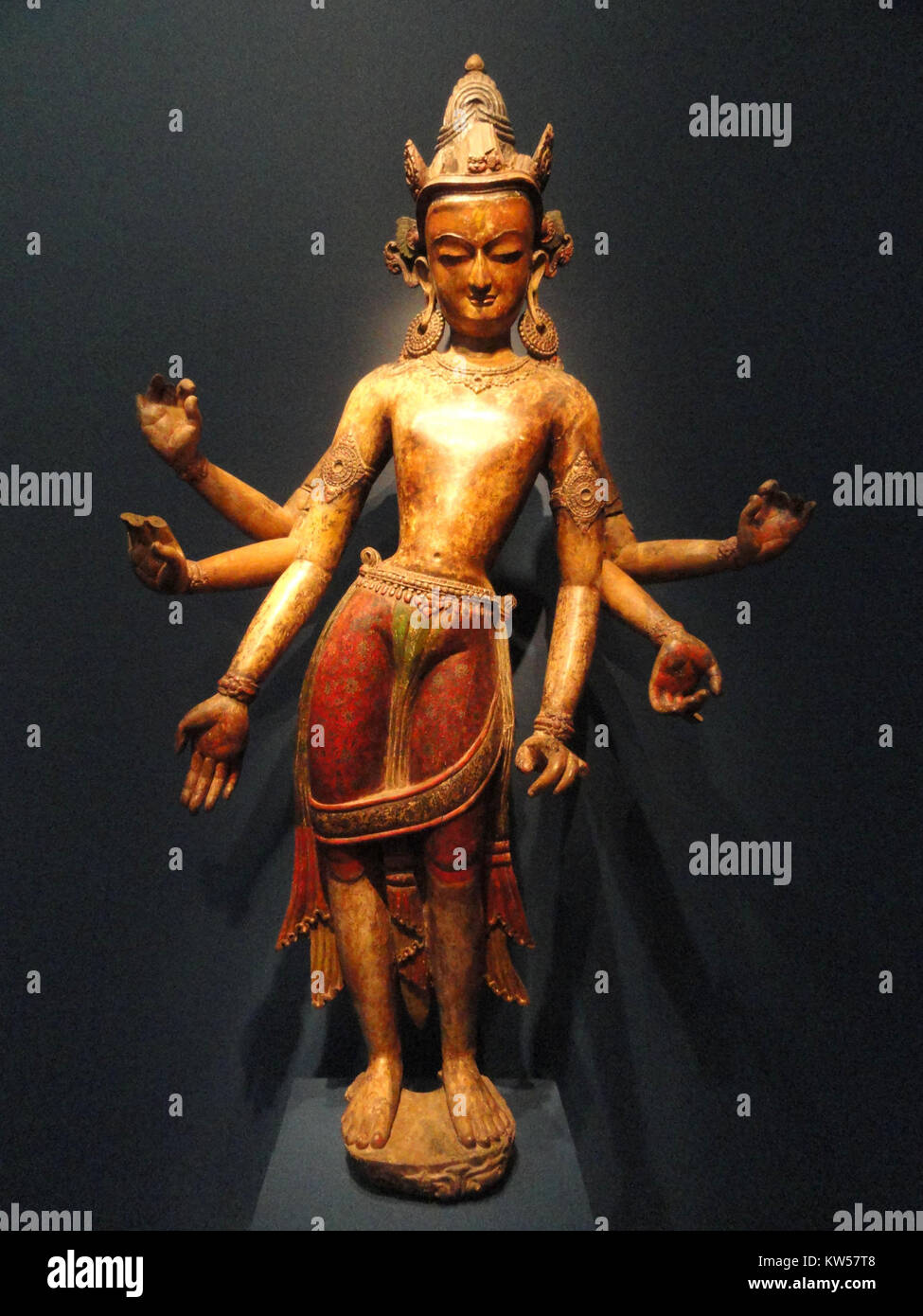 Bodhisattva White Avalokiteshvara (Amoghapasha Lokeshvara), early Malla