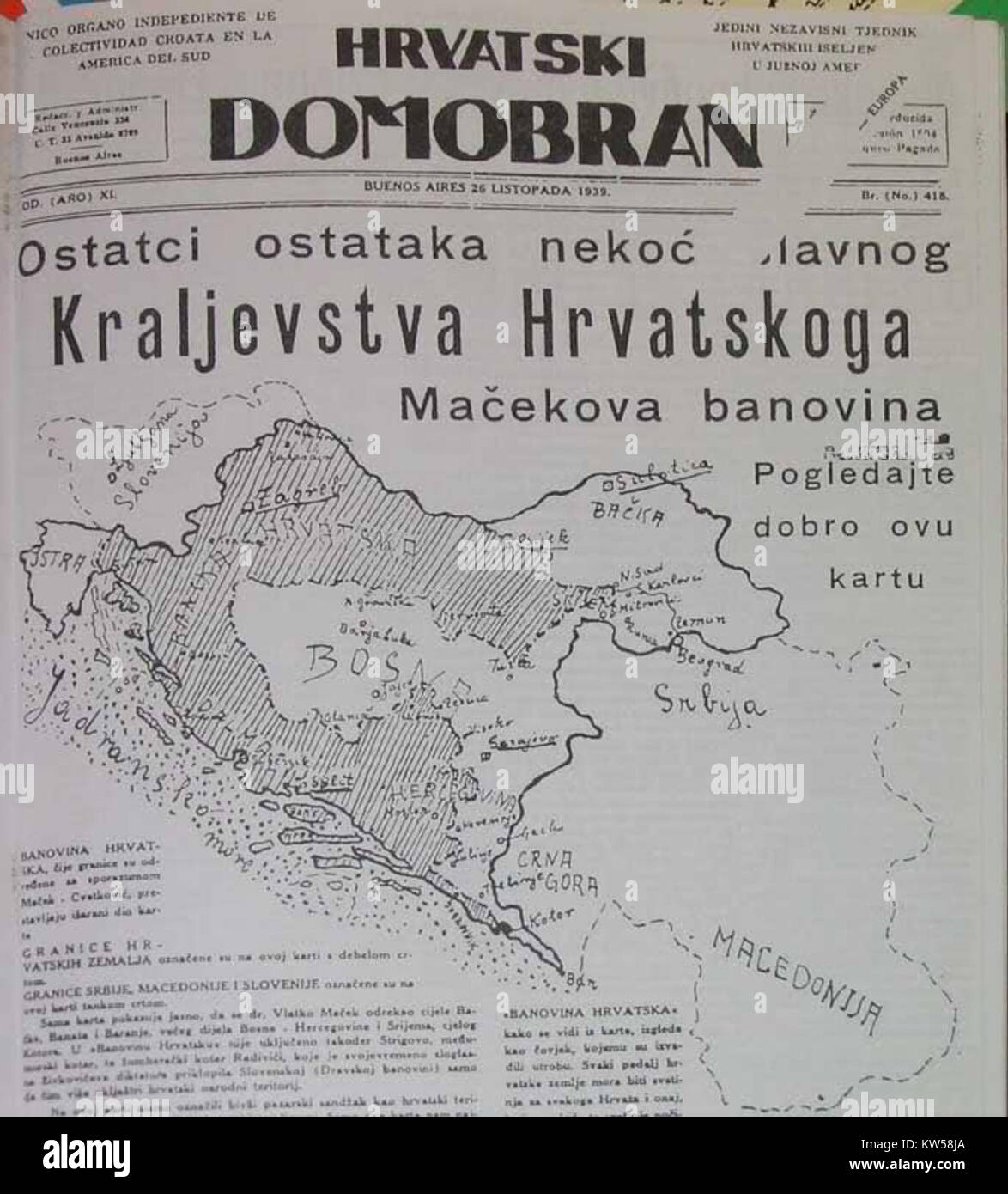 Velika Hrvatska (Hrvatski Domobran Stock Photo - Alamy