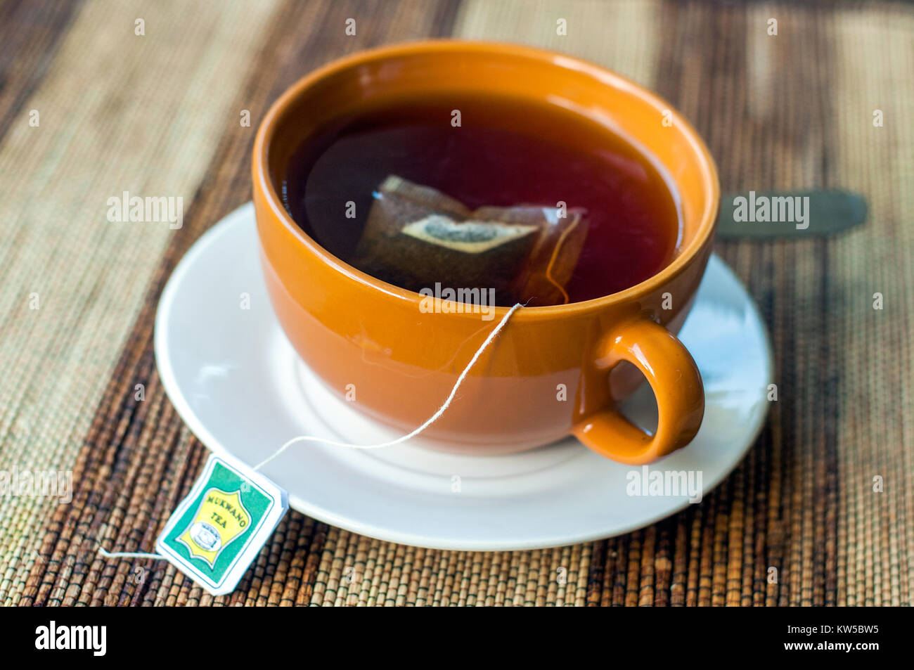 Cup of Ugandan tea at Anna's Corner coffee shop, Entebbe, Wakiso