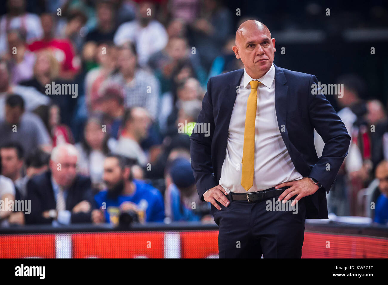 Head Coach Neven Spahija of Maccabi Fox Tel Aviv looks on during the Stock  Photo - Alamy