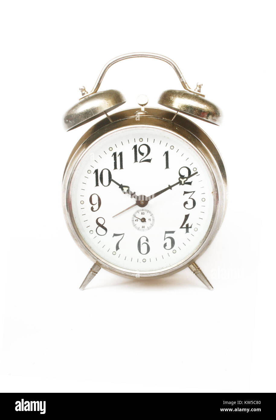 Rustic vintage desk alarm clock Stock Photo Alamy