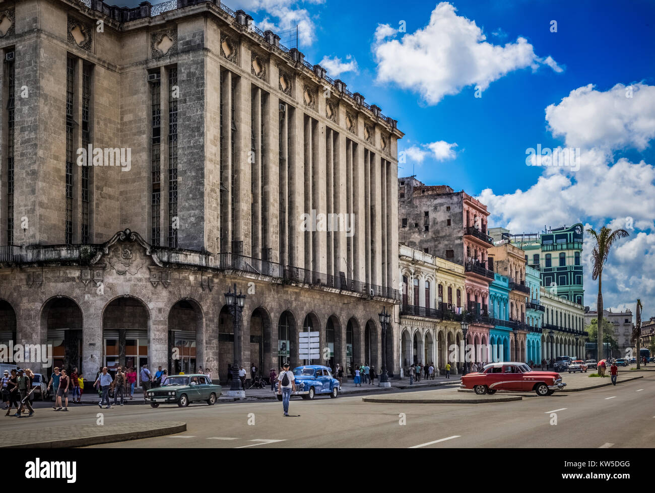 Straßen Szene in Havanna Kuba - Serie Kuba 2016 Reportage Stock Photo