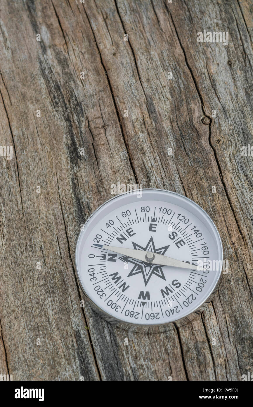 Compass north metaphor for business 'direction', navigation, moral