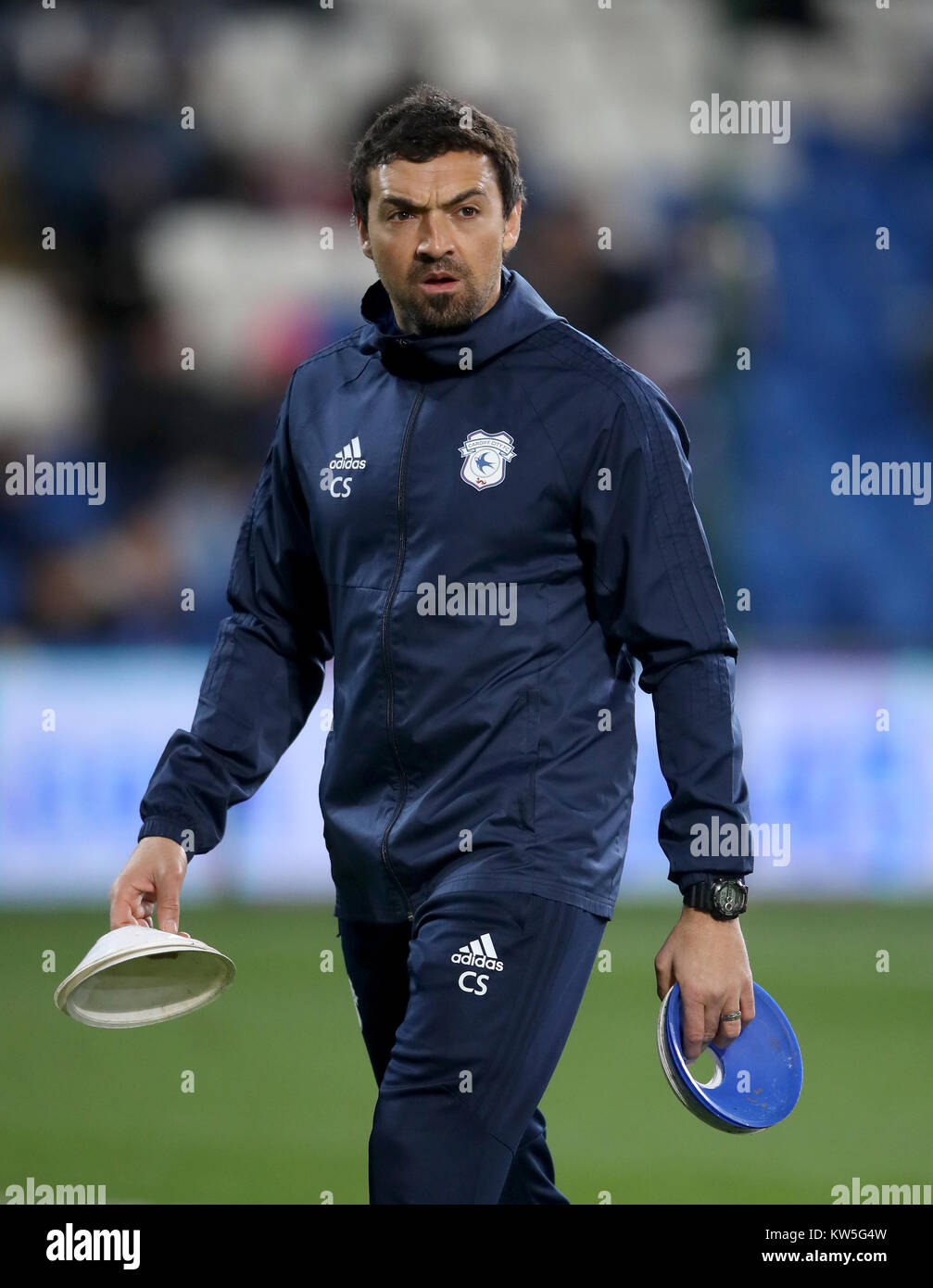 Cardiff City fitness and conditioning coach Carl Serrant during the Sky ...
