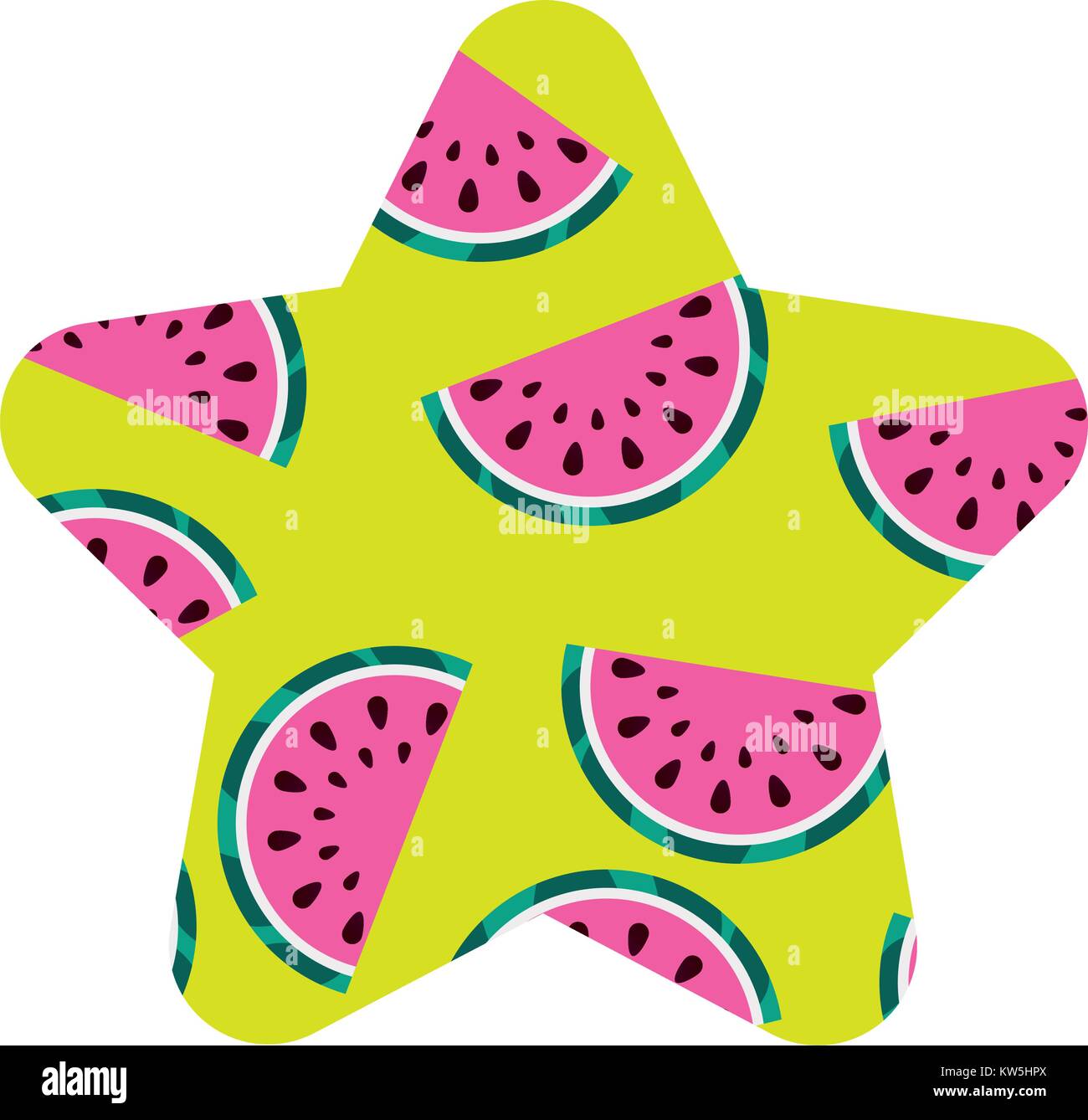 seamless pattern watermelon fruit fresh food vector illustration Stock ...