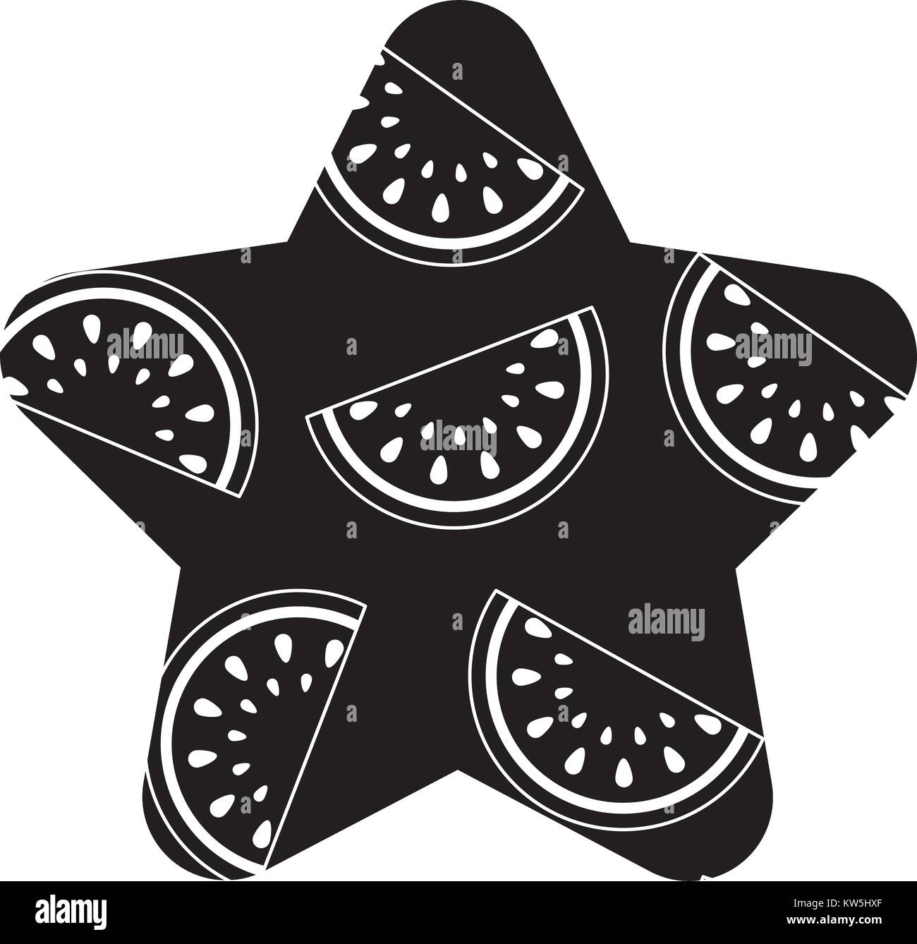 seamless pattern watermelon fruit fresh food vector illustration Stock ...