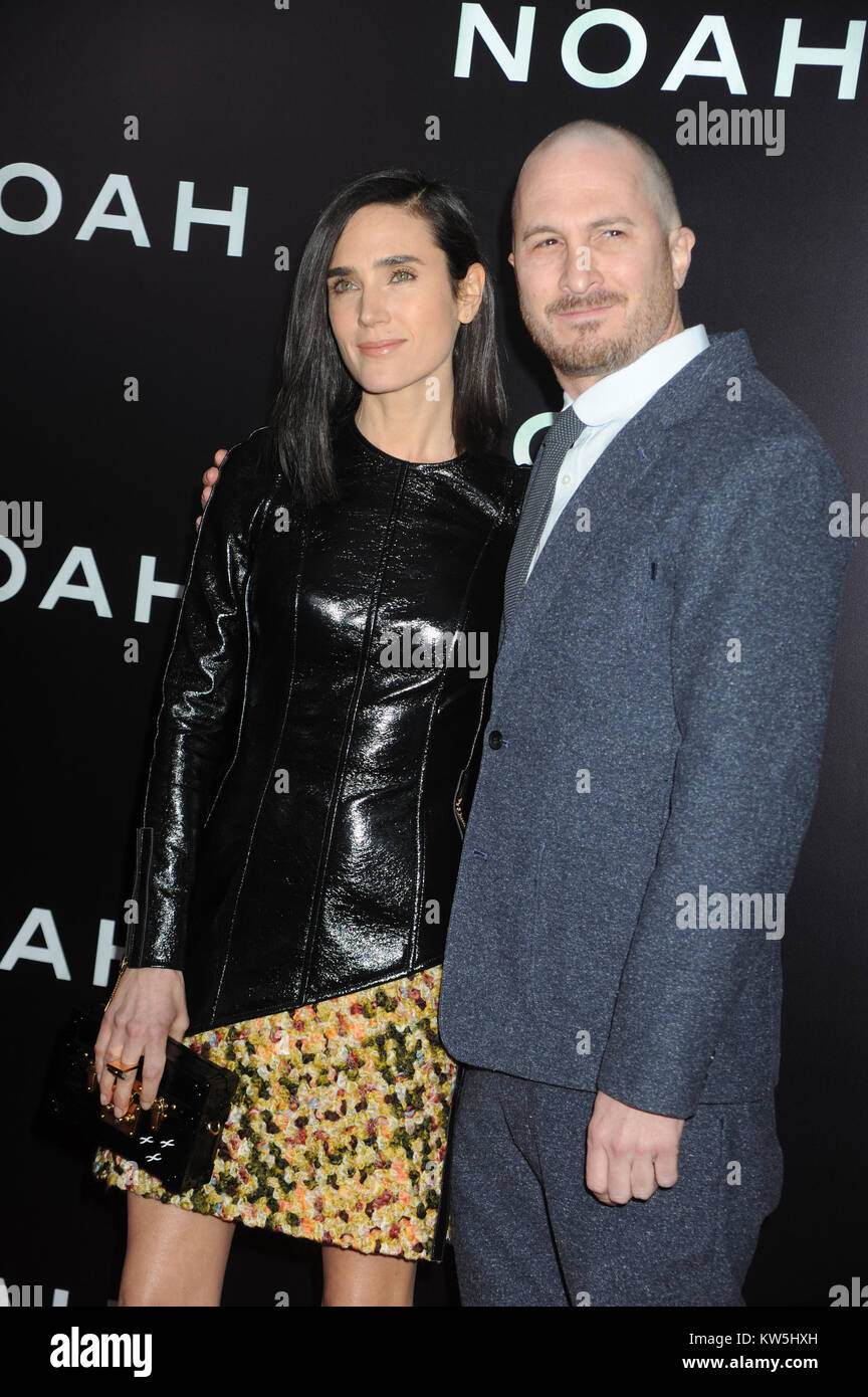 NEW YORK, NY - MARCH 26:  Darren Aronofsky Jennifer Connelly attends the New York Premiere of 'Noah' at Clearview Ziegfeld Theatre on March 26, 2014 in New York City  People:  Darren Aronofsky Jennifer Connelly Stock Photo