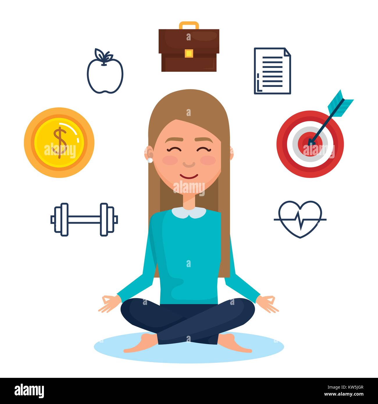 business people meditation lifestyle with business elements ...