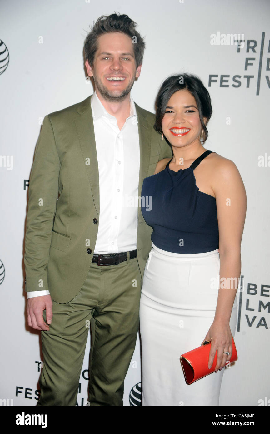New York Ny April 19 Ryan Piers Williams America Ferrera Attends The Screening Of X Y During The 14 Tribeca Film Festival At Bmcc Tribeca Pac On April 19 14 In New
