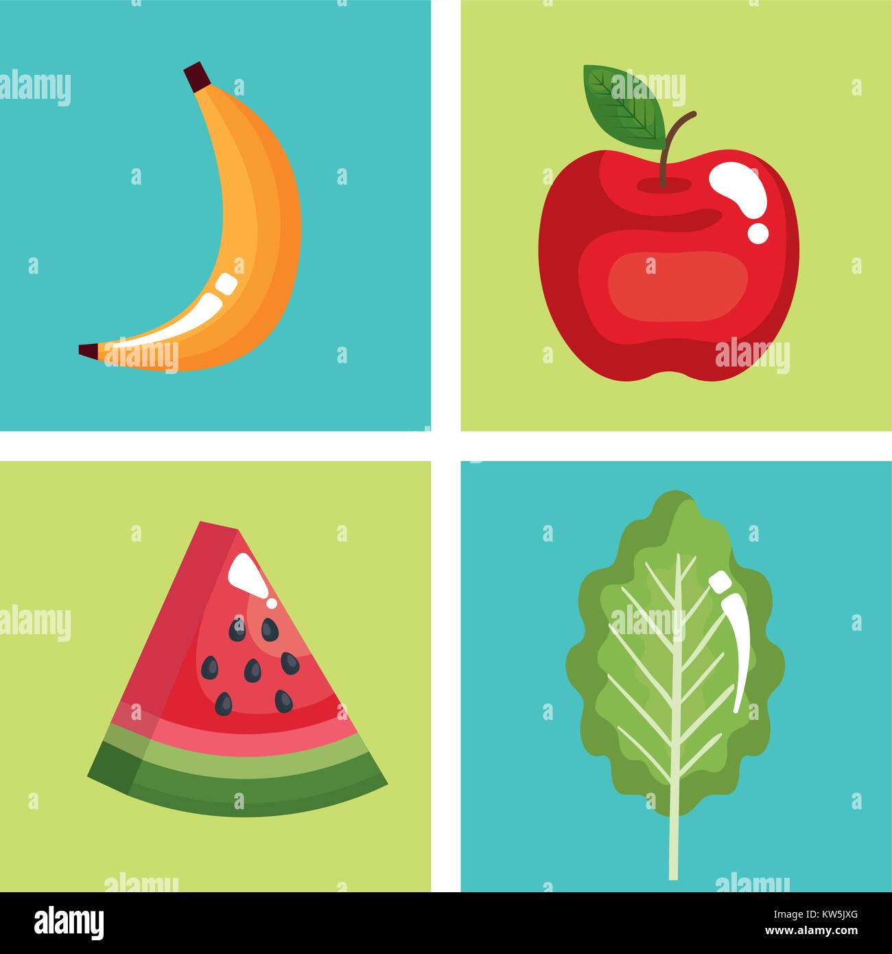 healthy food set icons Stock Vector Image & Art - Alamy