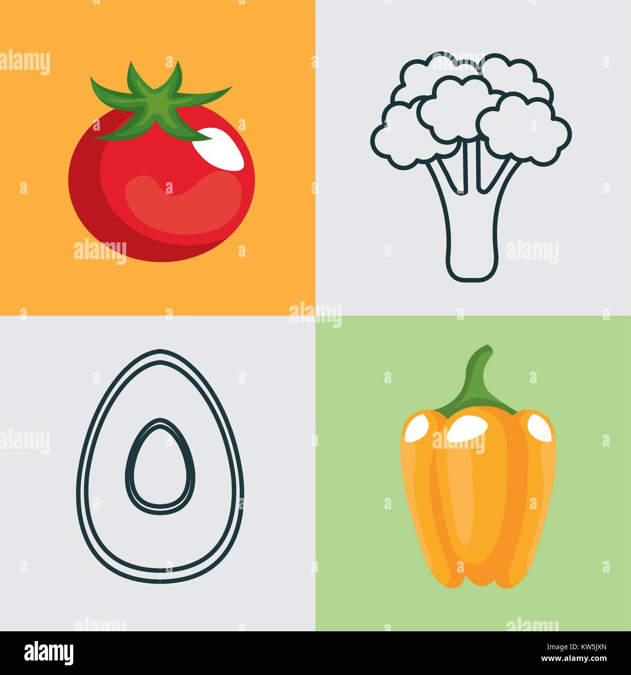 healthy food set icons Stock Vector Image & Art - Alamy