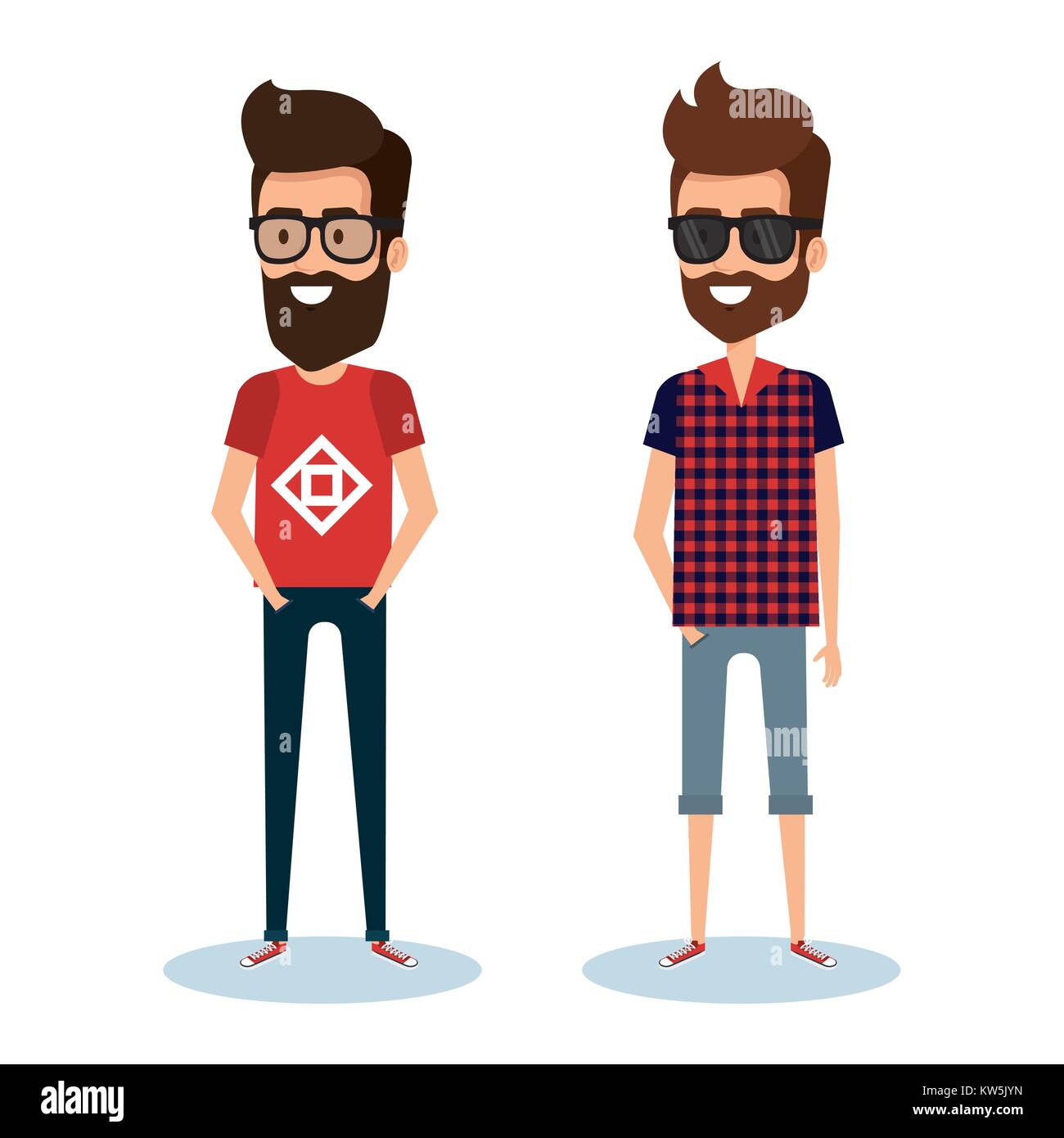 hipster style group of avatars Stock Vector Image & Art - Alamy