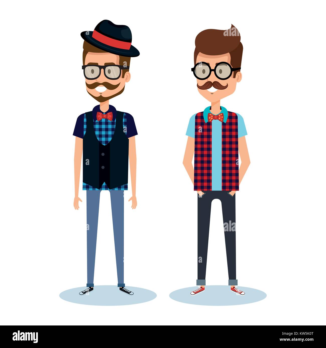 hipster style group of avatars Stock Vector Image & Art - Alamy