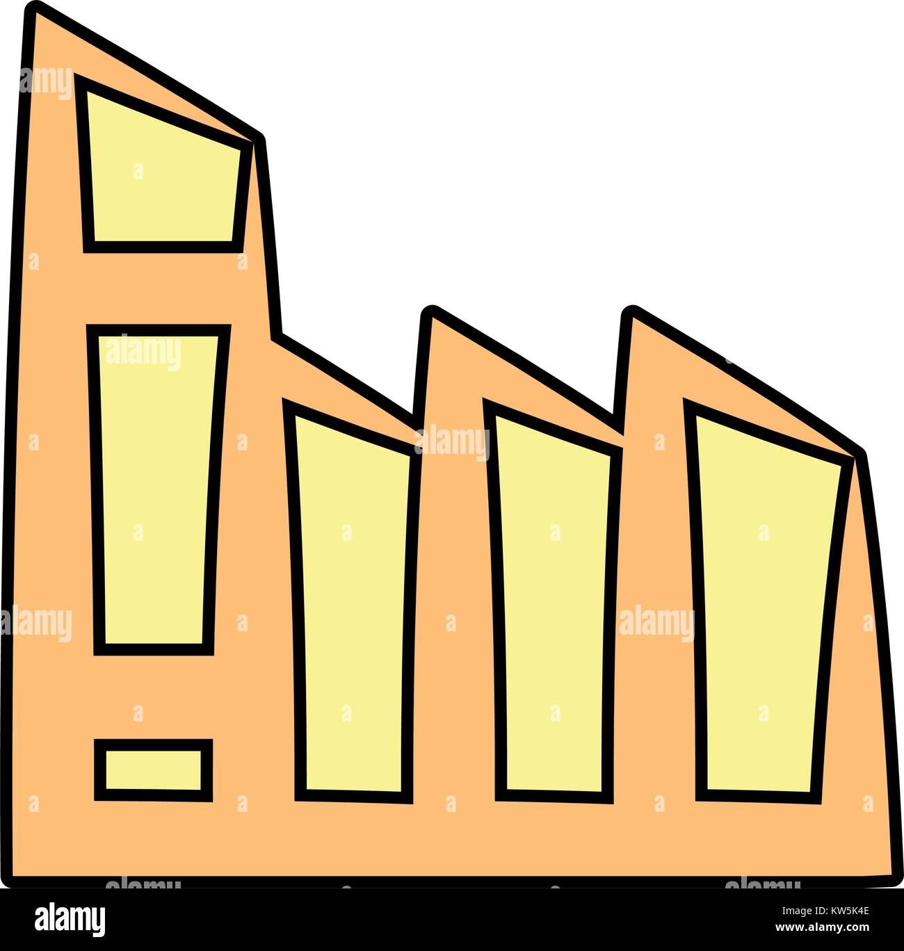 Abstract buildings symbol cartoon Stock Vector