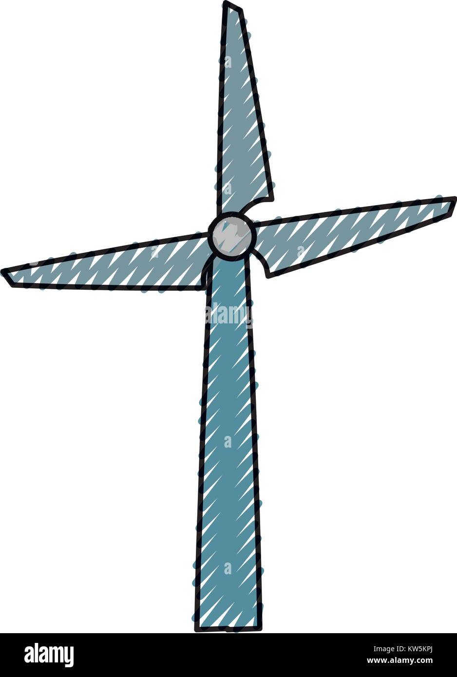 Wind Turbine Energy Cartoon Stock Vector Image Art Alamy