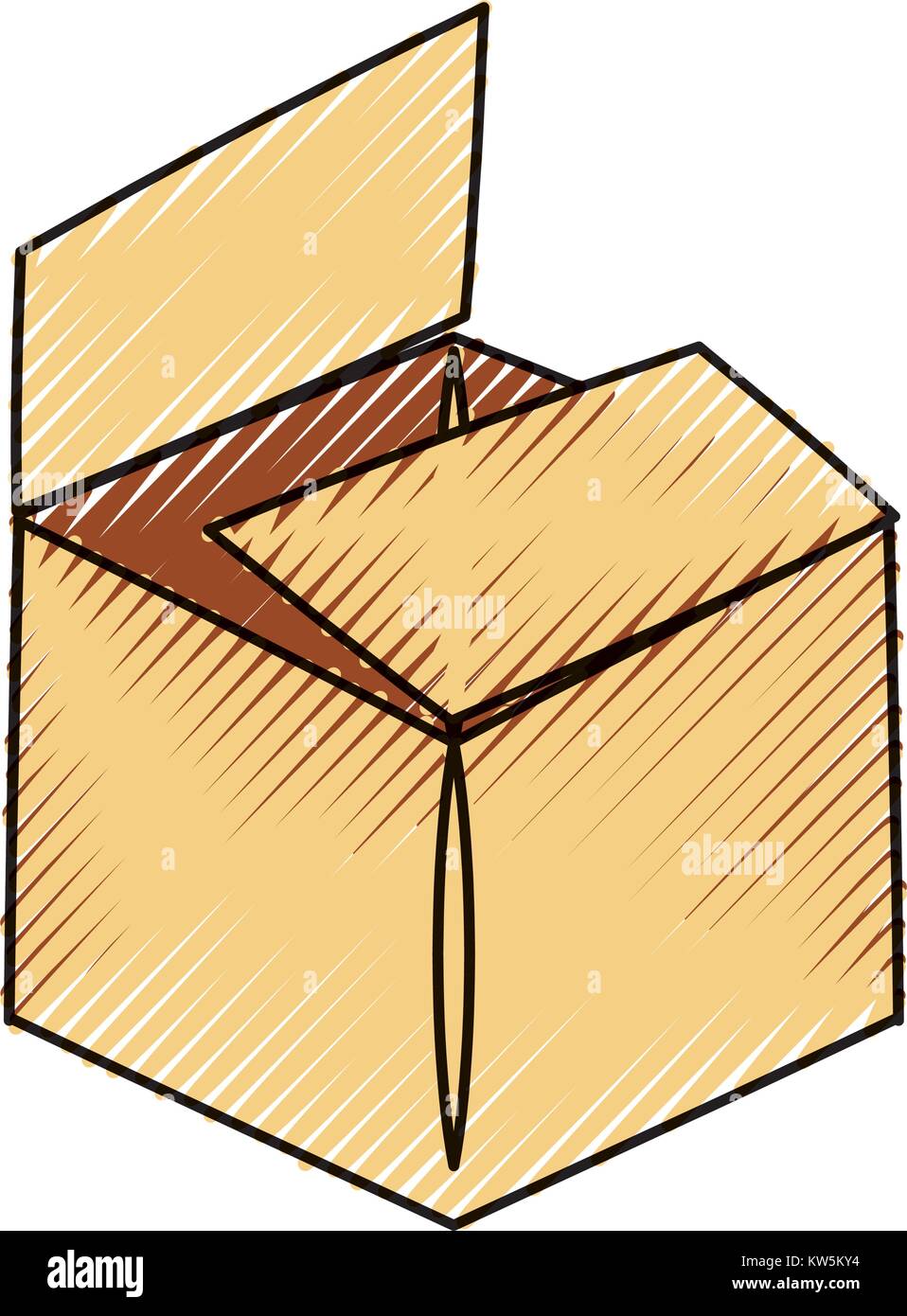Delivery box open cartoon Stock Vector Image & Art Alamy