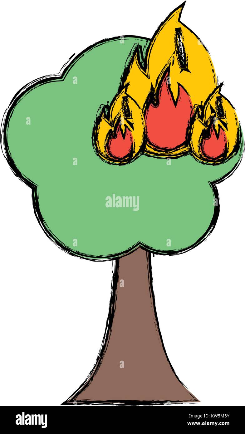 Cartoon burning tree hires stock photography and images Alamy