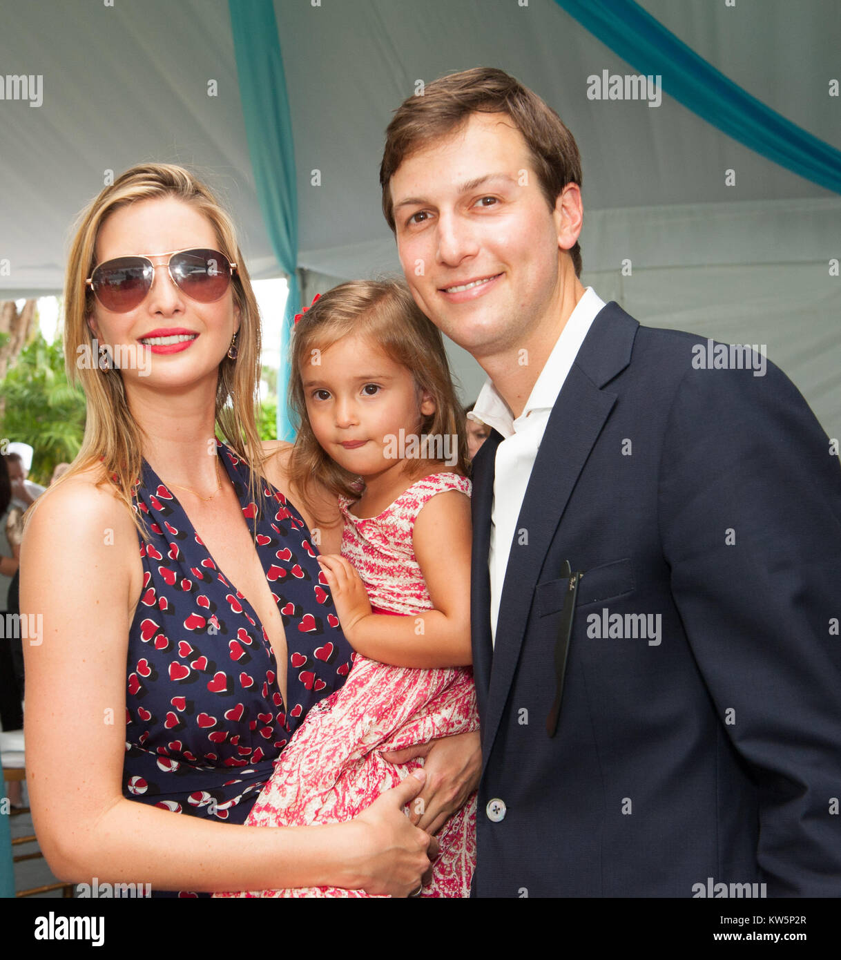 PALM BEACH, FL - JANUARY 05: Ivanka Trump Arabella Rose Kushner Jared  Kushner attends the 2014 Trump Invitational Grand Prix at The Mar-a-Lago  Club on January 5, 2014 in Palm Beach, Florida