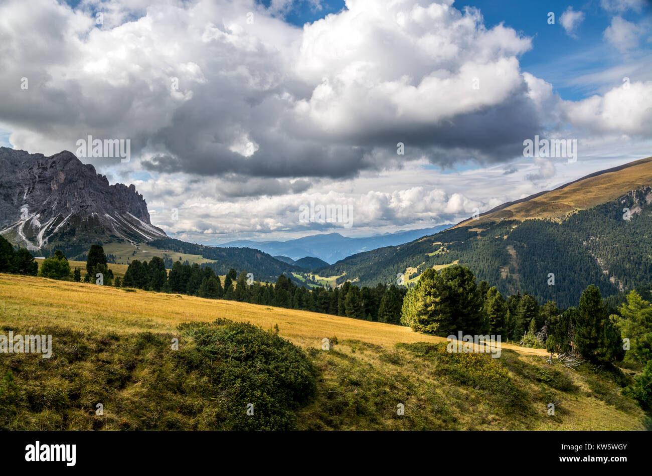 Sasso Putia ( Putia Mountain), Italy Dolomites, Scenic Landscape Stock Photo