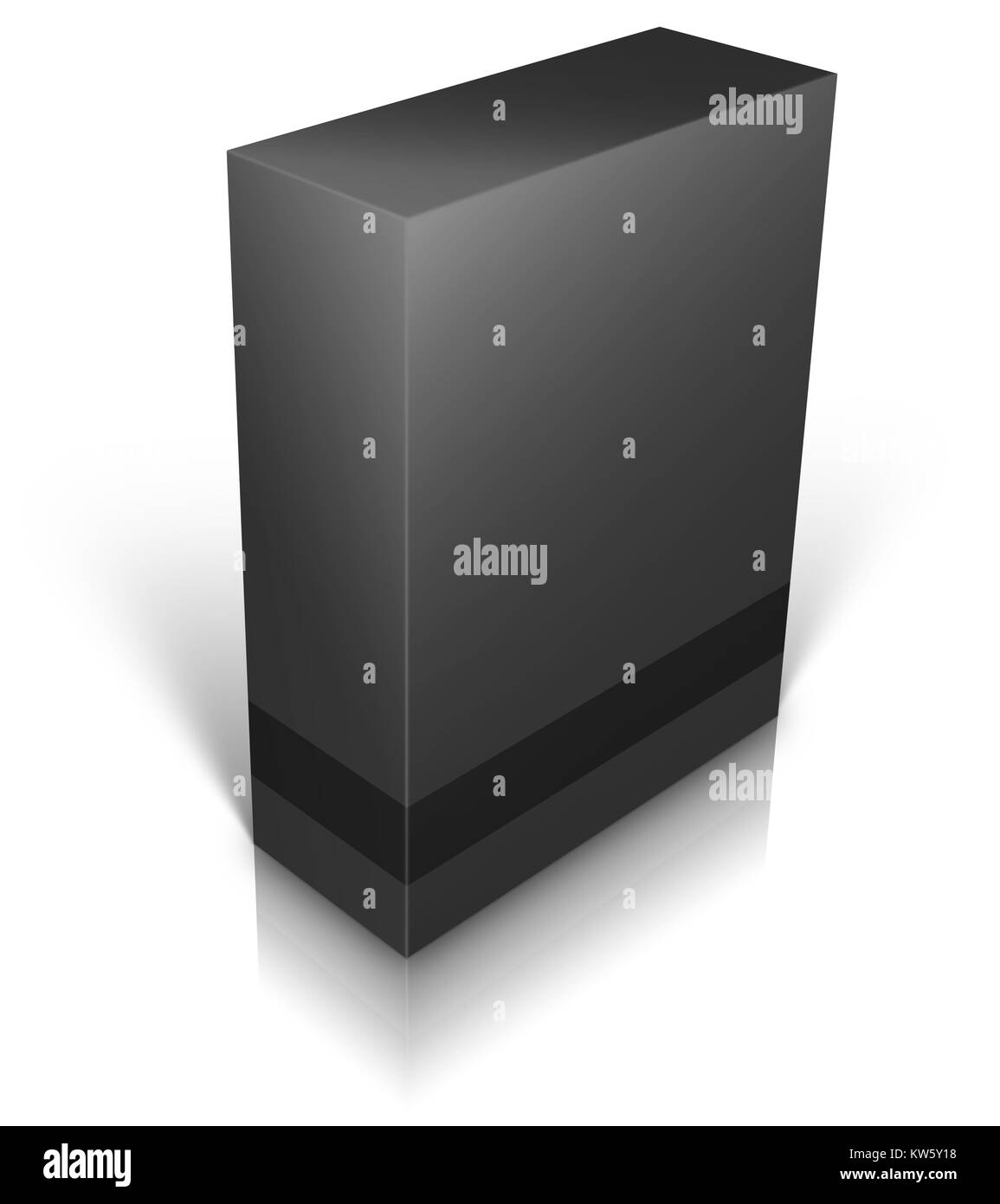 Black blank box isolated on white background ready to be personalized by you Stock Photo Alamy