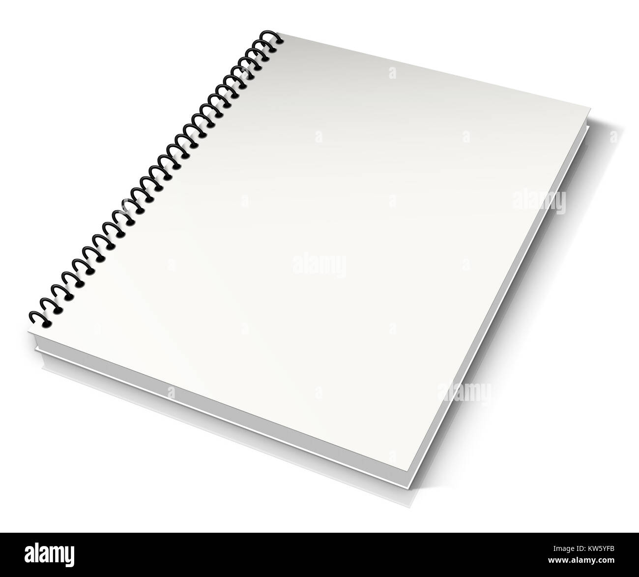 Spiral binder. Note pad with white Stock Photo Alamy