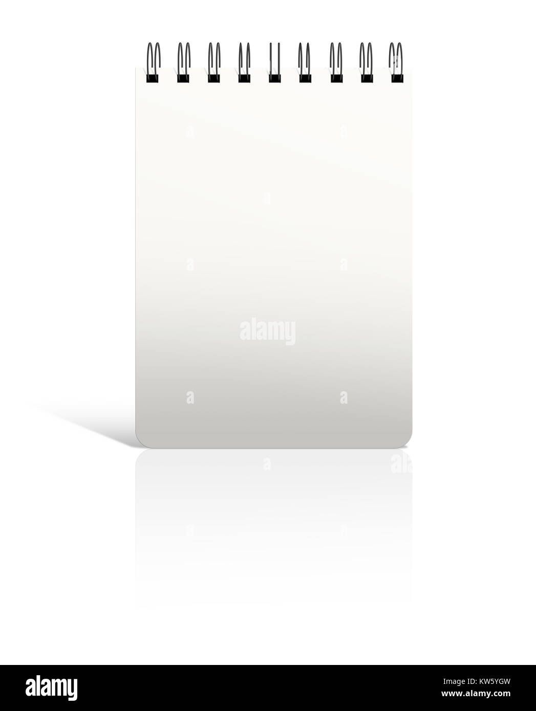 Spiral blank notebook with white paper Stock Photo - Alamy