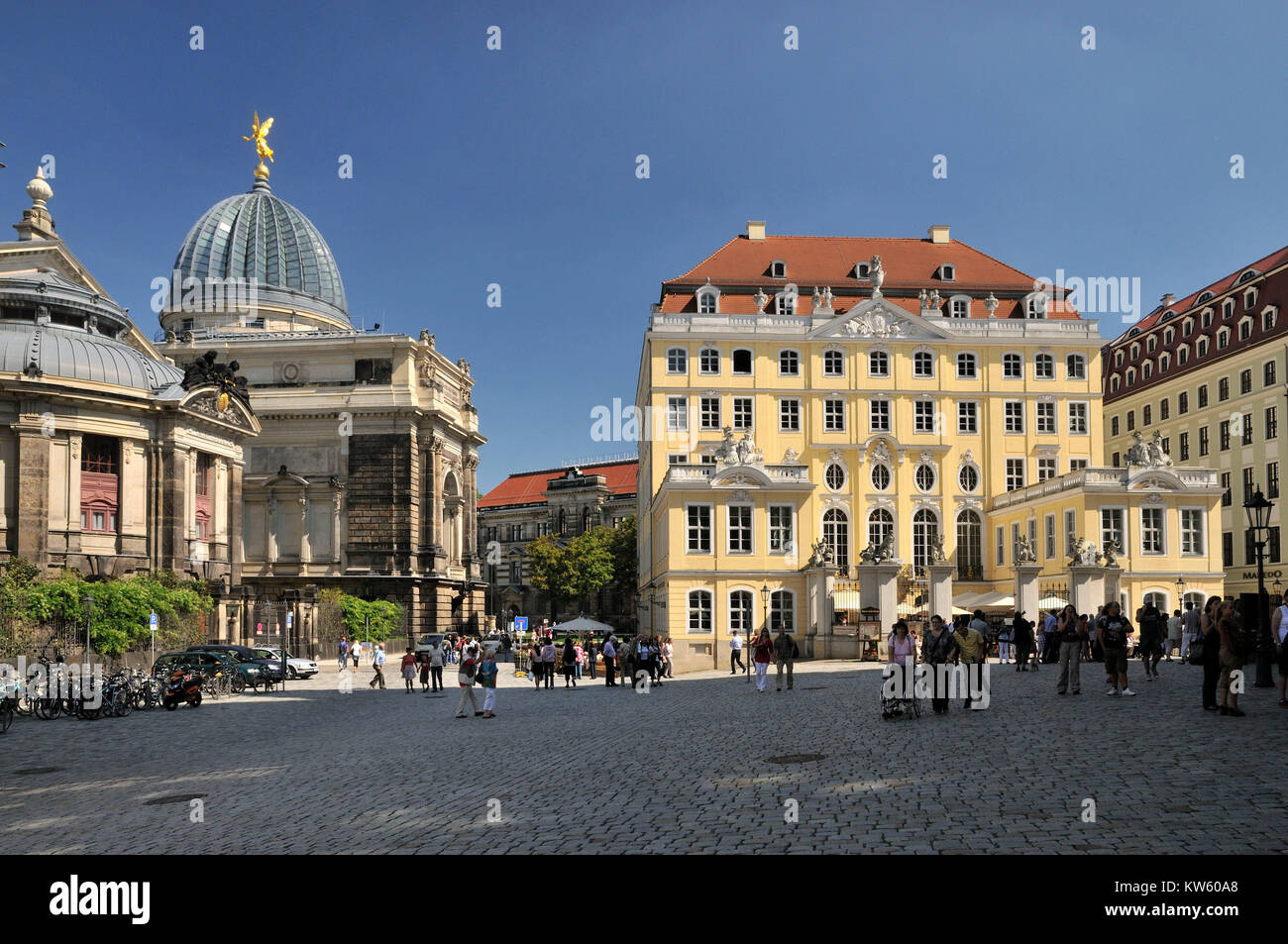 Academy of arts and Coselpalais, Dresden new market, Kunstakademie und Coselpalais, Dresden Neumarkt Stock Photo