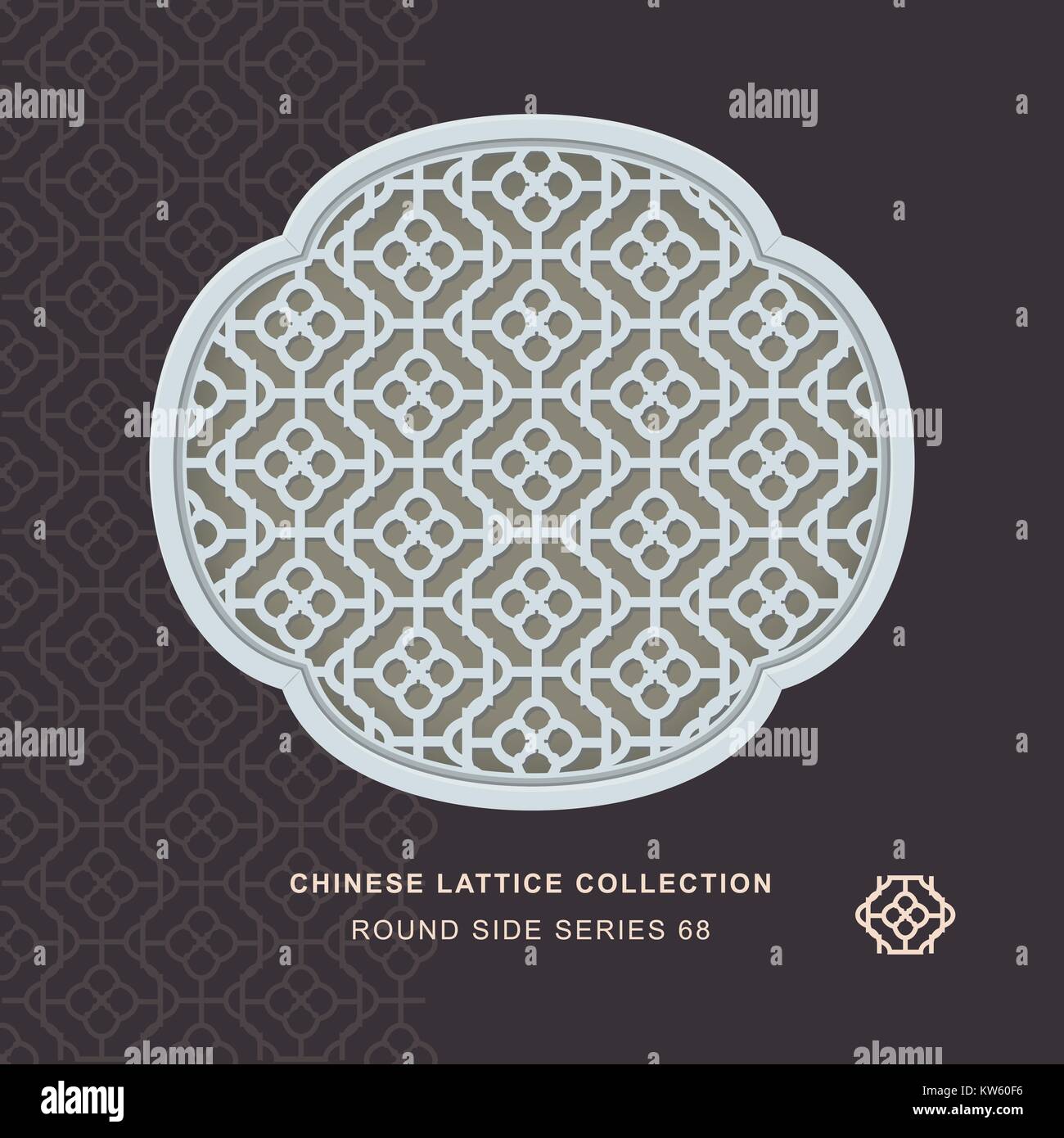 Chinese window tracery round side frame of round side Stock Vector ...