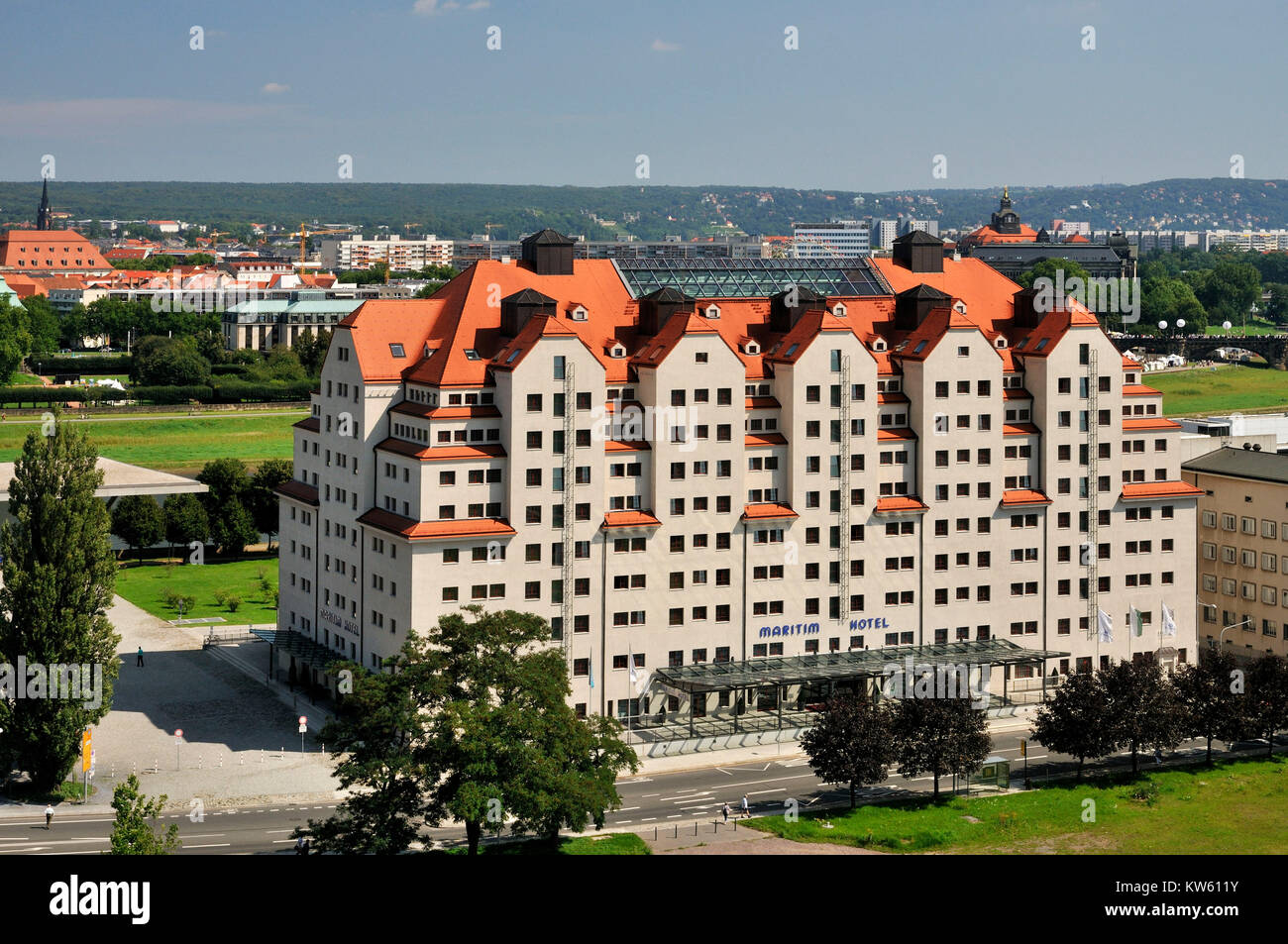 Hotel Maritim in the Erlweinspeicher, Dresden hotel, Hotel Maritim im Erlweinspeicher, Dresden Hotel Stock Photo