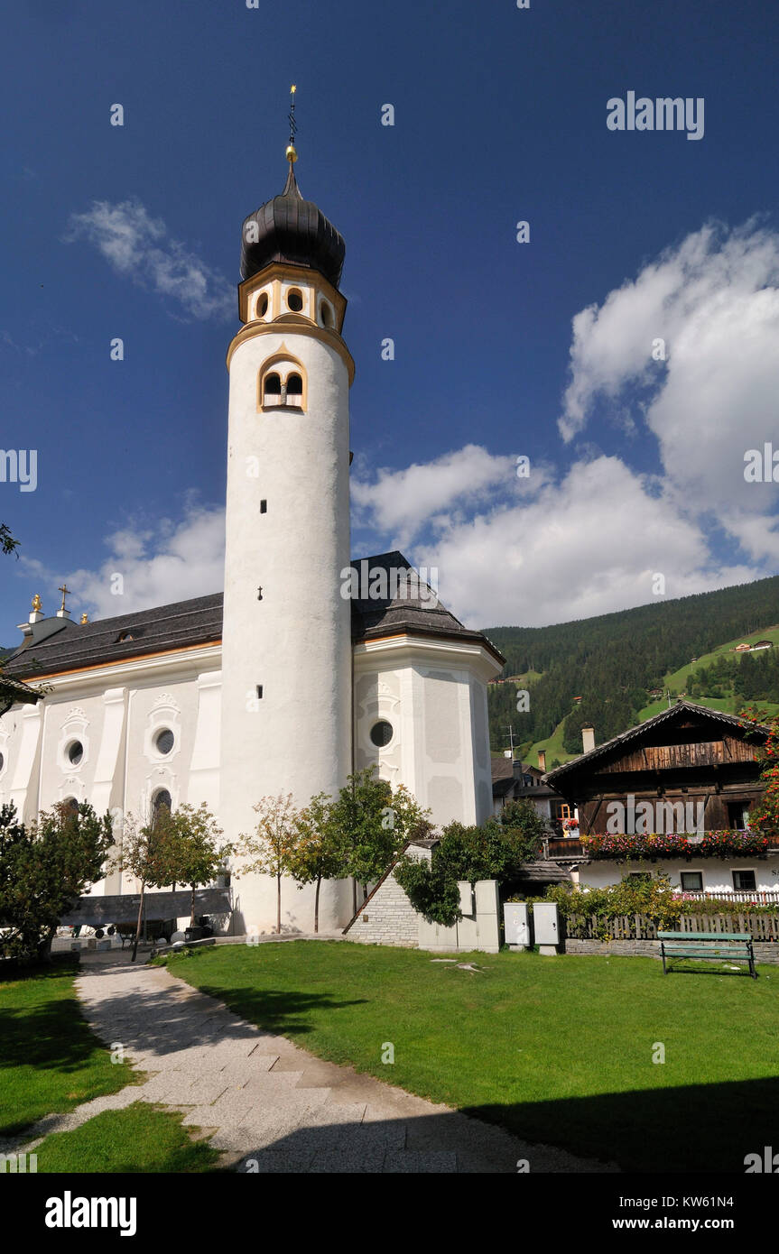 South Tirol parish church Innichen, Suedtirol Pfarrkirche Innichen Stock Photo